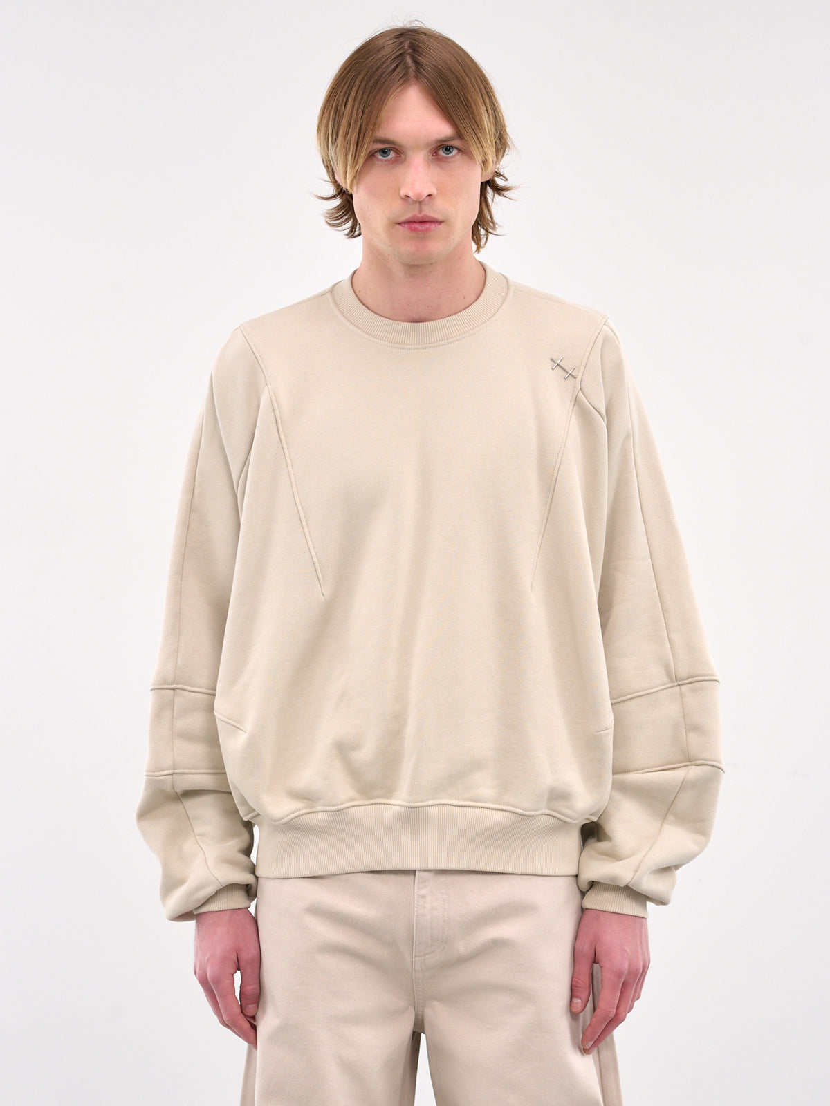 Plicate Crewneck (M-08-062-STONE)
