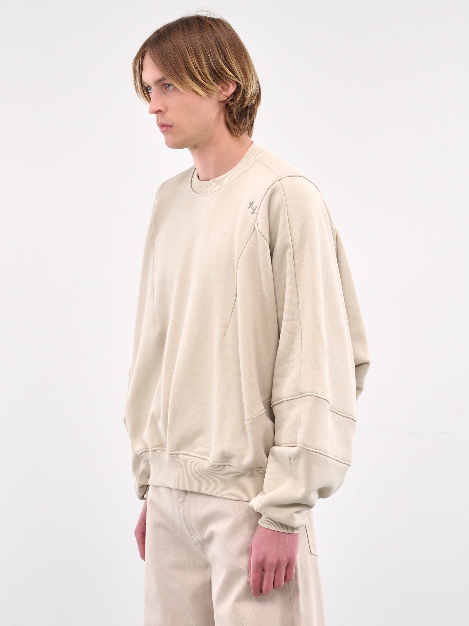 Plicate Crewneck (M-08-062-STONE)