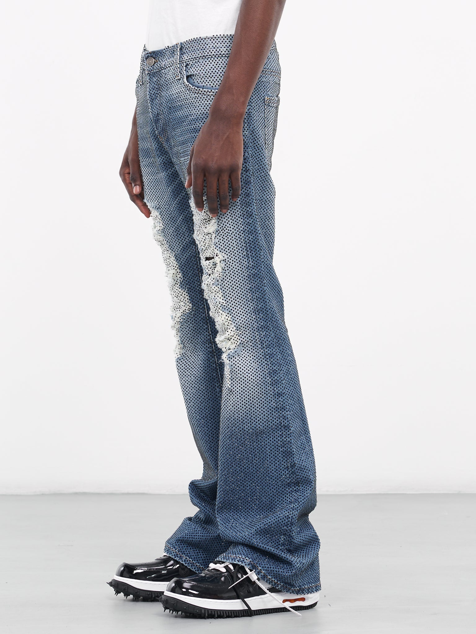 Distressed Denim Pants (M006317E27-707-PRESLEY-WASH)