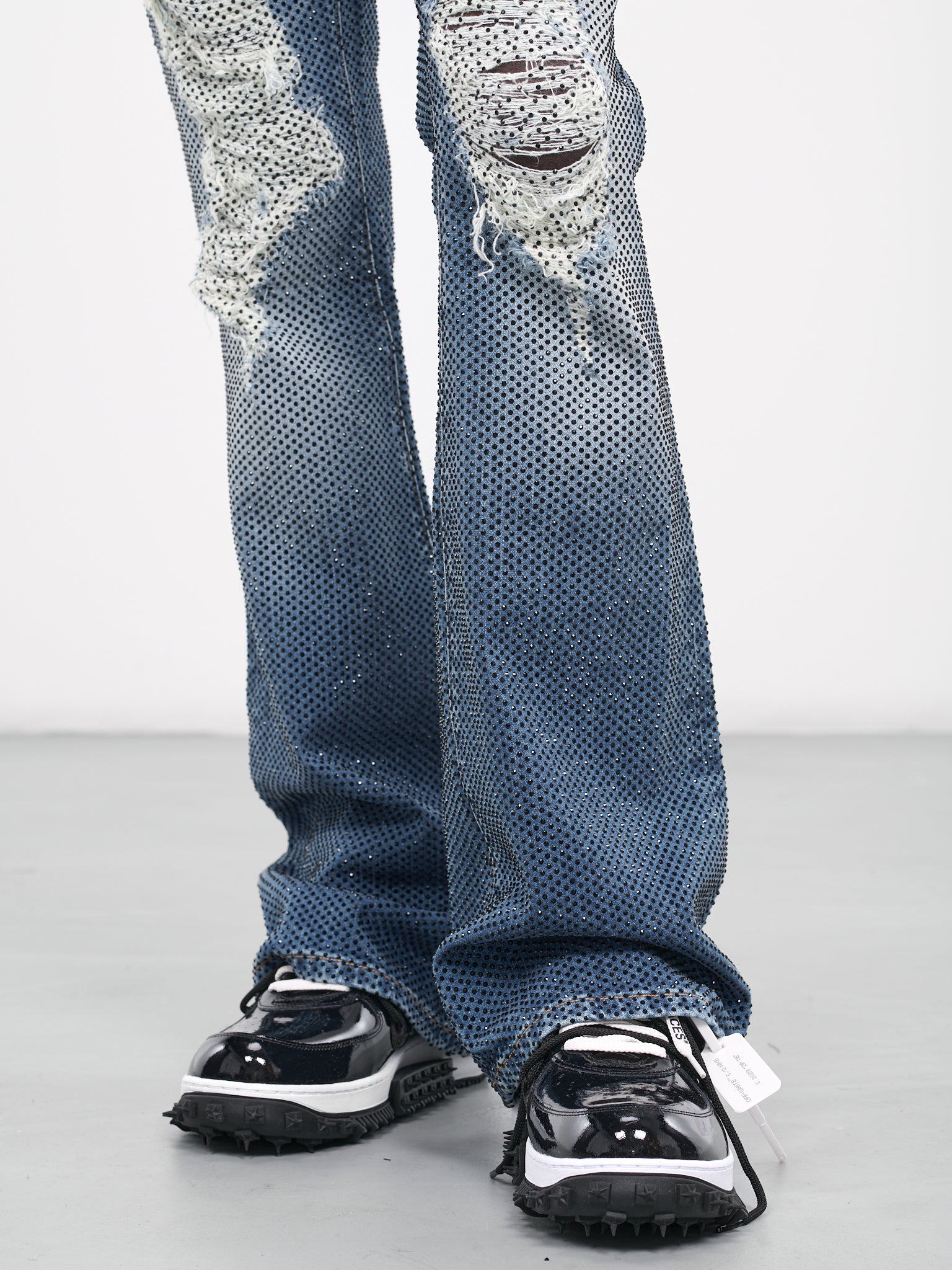 Distressed Denim Pants (M006317E27-707-PRESLEY-WASH)