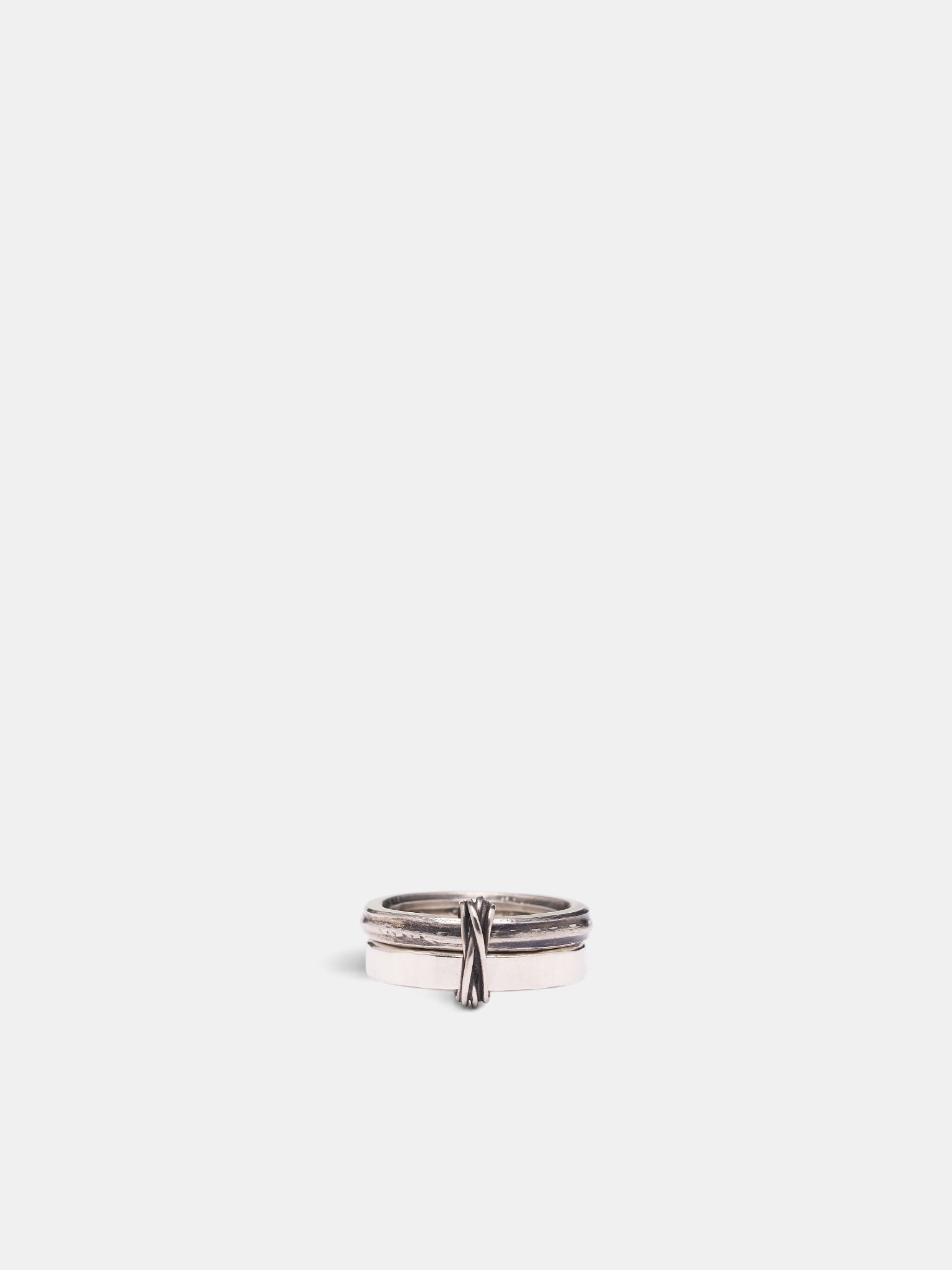 Silver Connected Tape Ring (M1415-F26-SILVER)