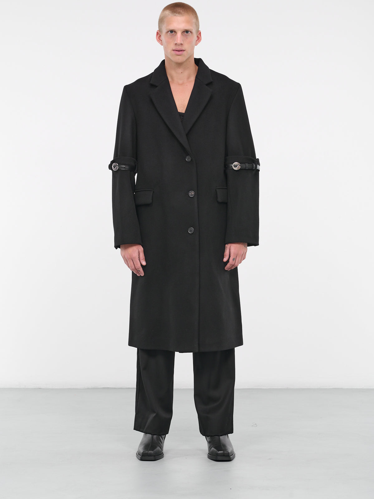 Belted Tailored Coat (M14211-BLACK)