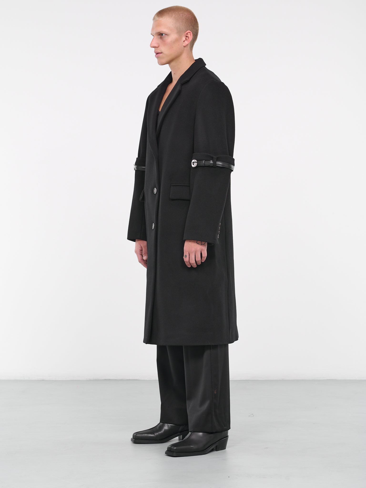 Belted Tailored Coat (M14211-BLACK)