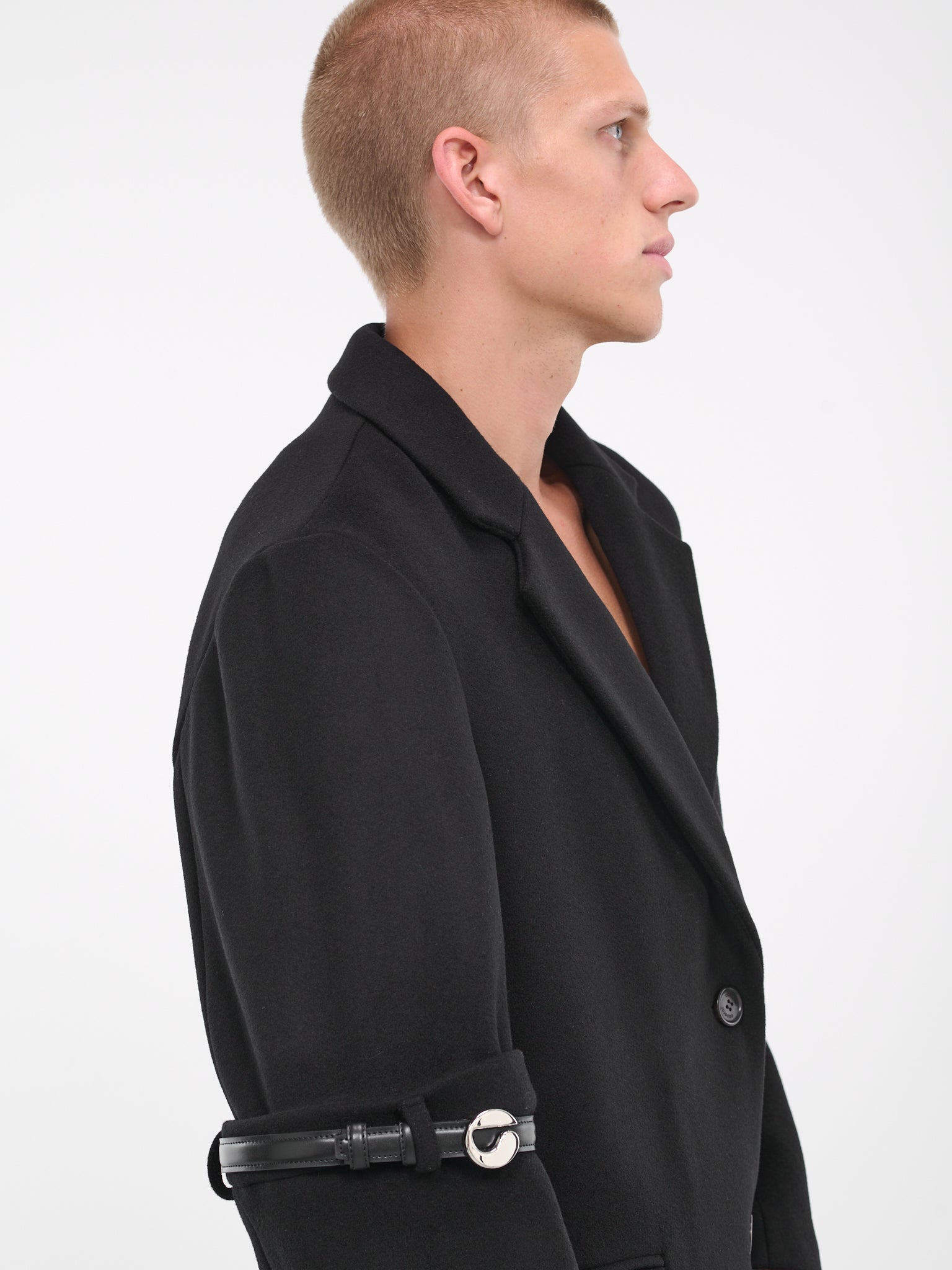 Belted Tailored Coat (M14211-BLACK)