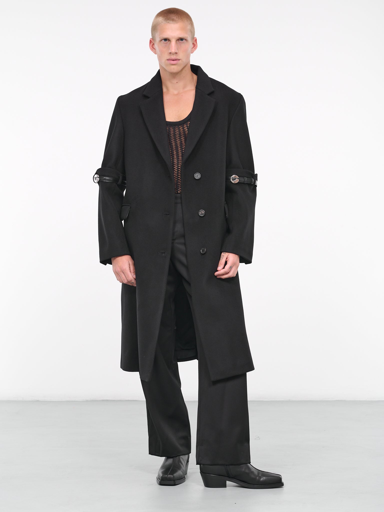 Belted Tailored Coat (M14211-BLACK)