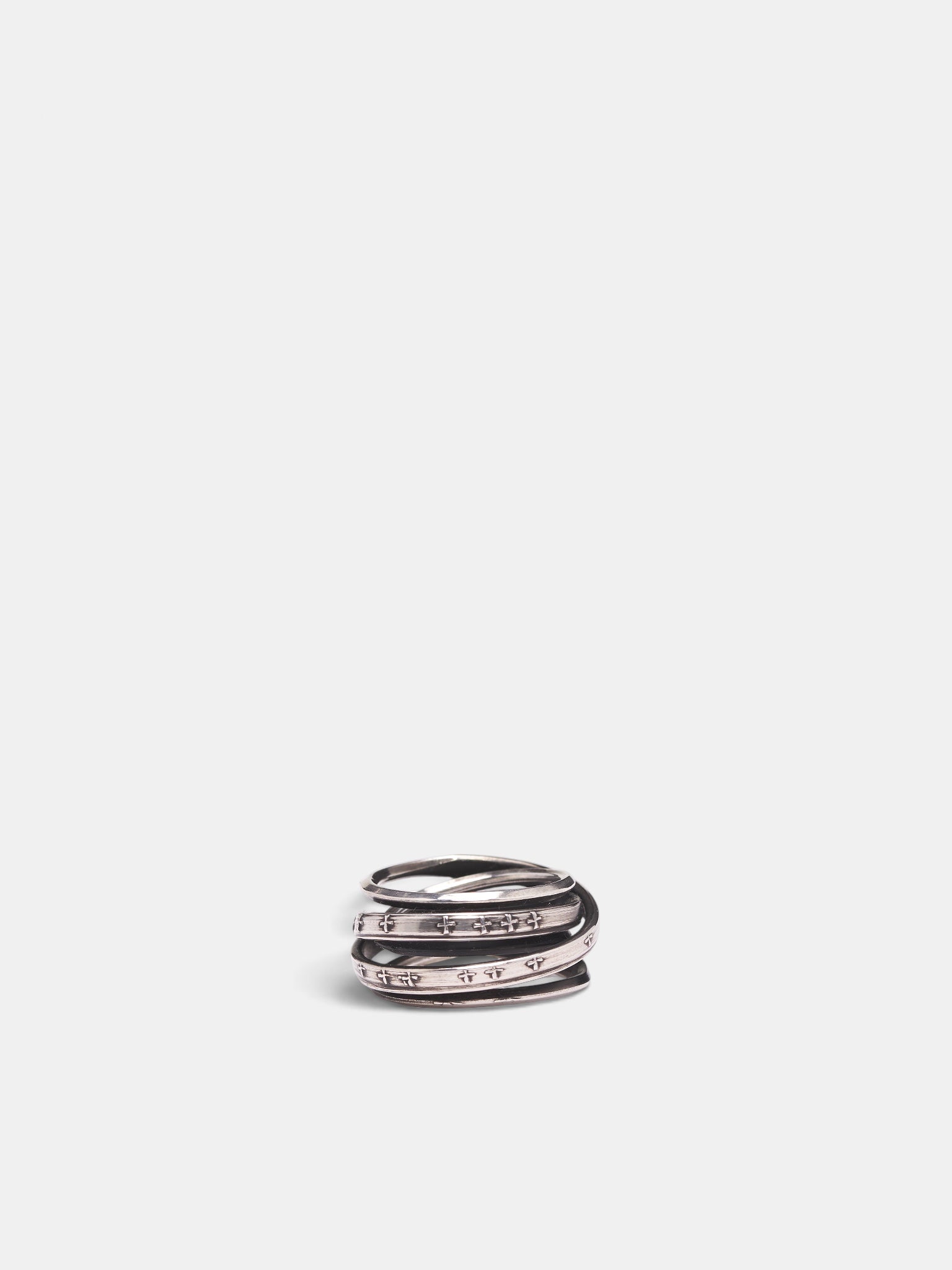 Silver Wound Unite Ring (M1979-SILVER)