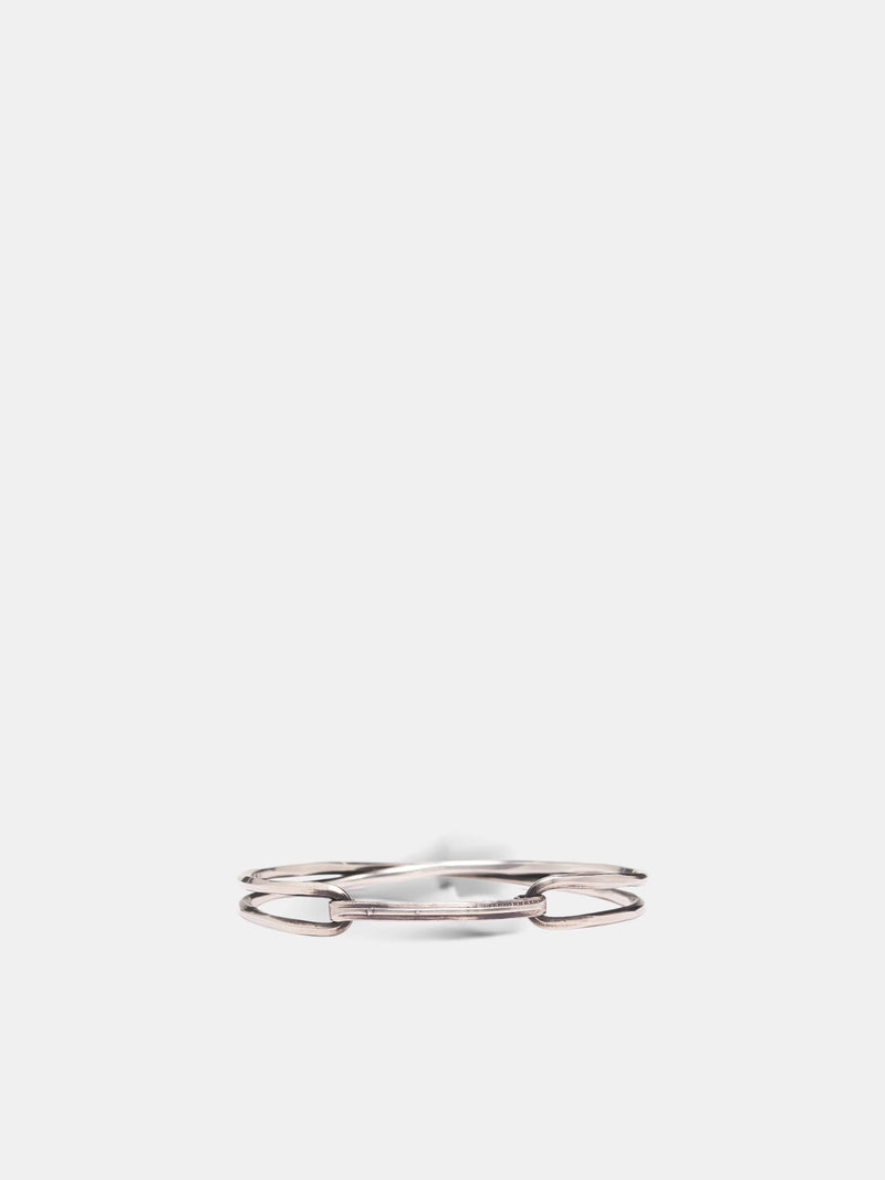 Silver Crossed Bracelet (M2211-F26-SILVER)