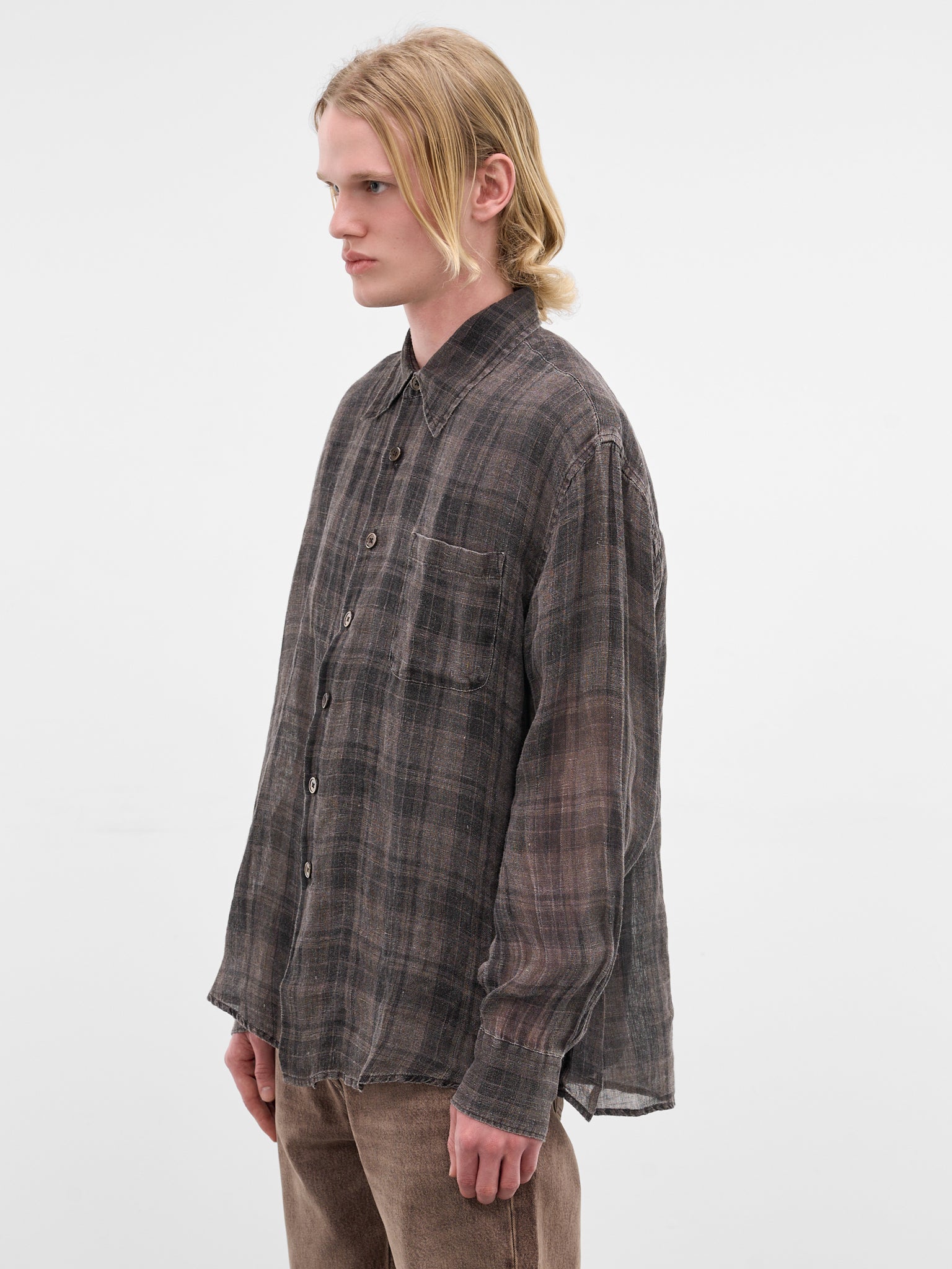 Penumbra Check Linen Above Shirt (M2262AP-PENUMBRA-CHECK)