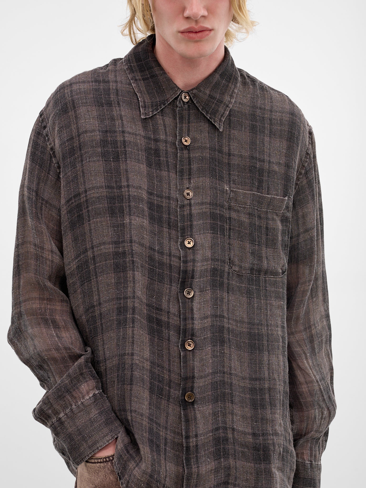 Penumbra Check Linen Above Shirt (M2262AP-PENUMBRA-CHECK)