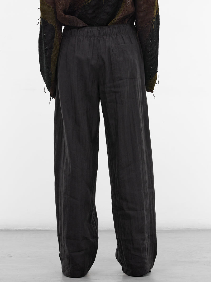 Black Tech-Flax Leisure Trousers (M2264LS-SOOT-BLACK-TECHFLAX)