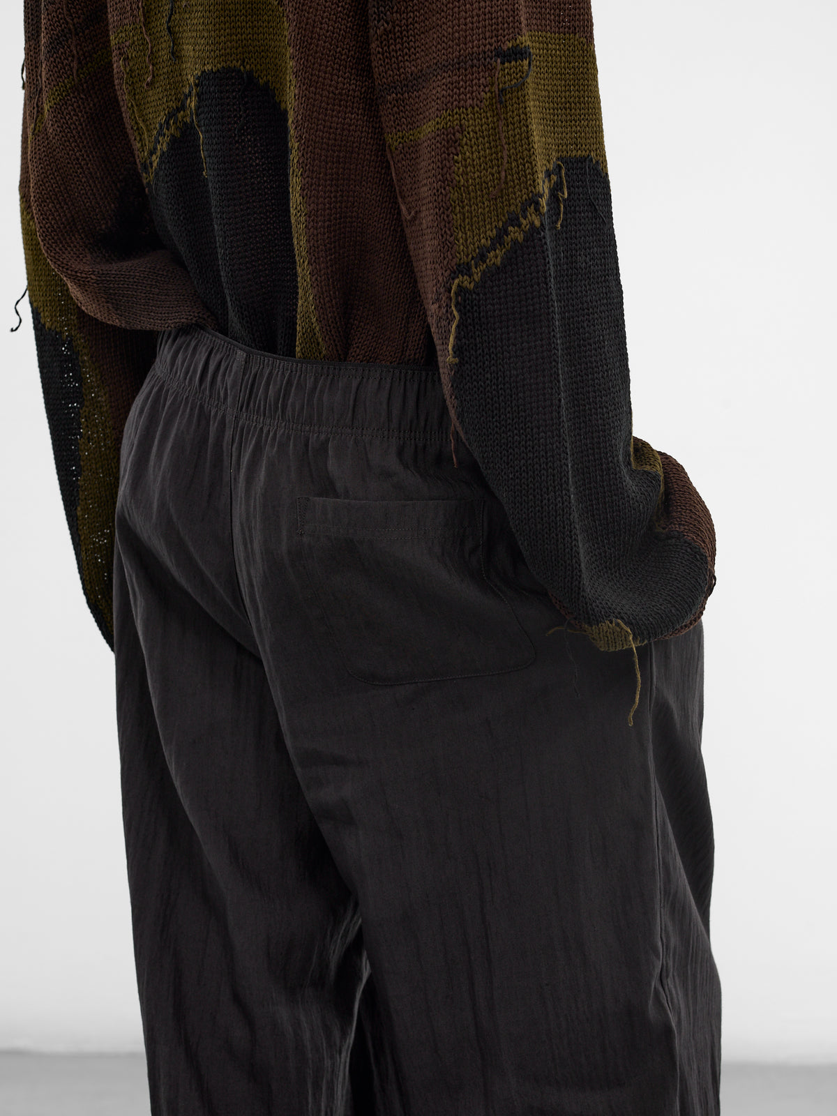 Black Tech-Flax Leisure Trousers (M2264LS-SOOT-BLACK-TECHFLAX)