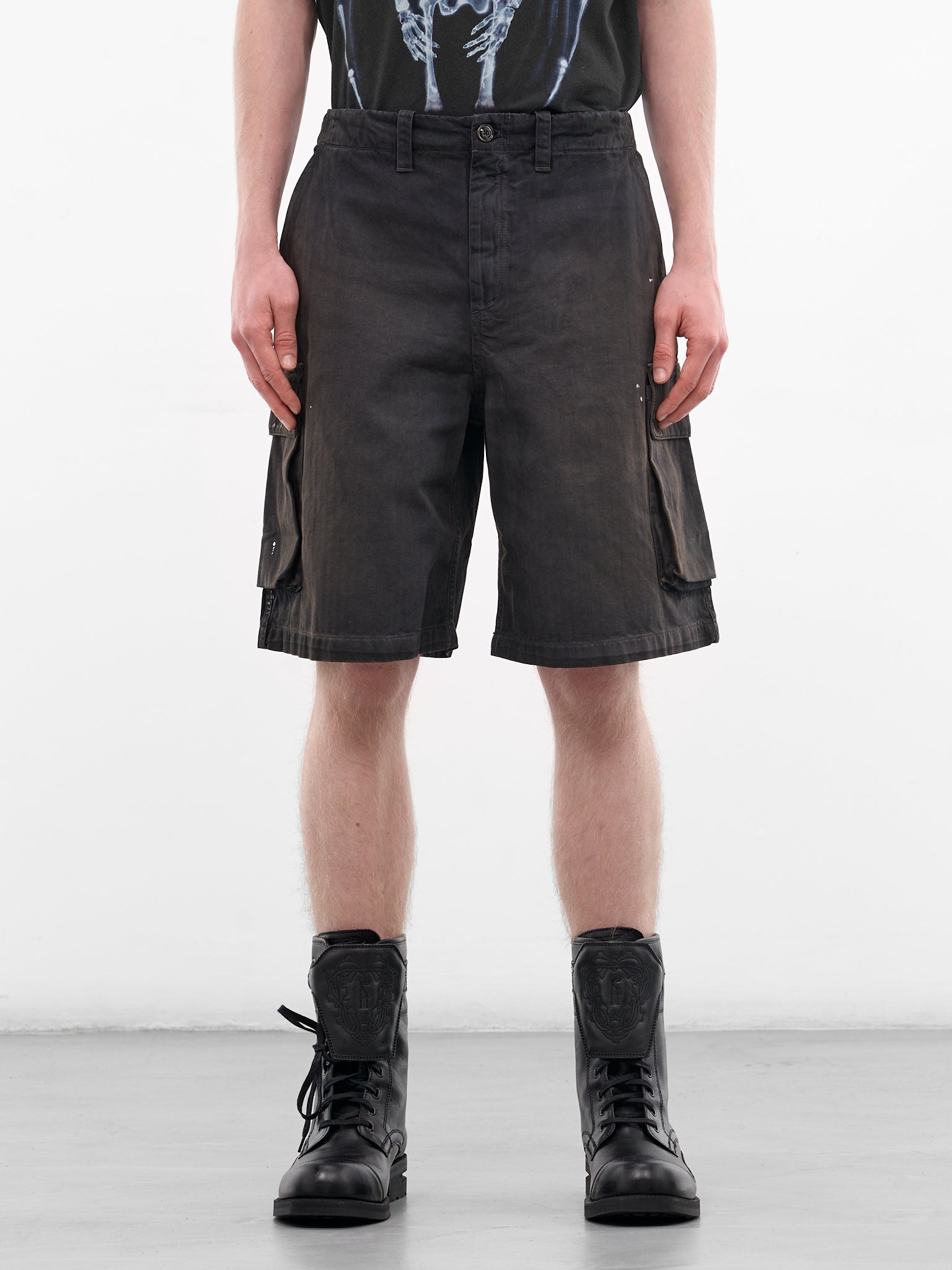Vintage Finished Herringbone Mount Shorts (M2264MSJH-NEBULA-WASH-JUNGLE-H)