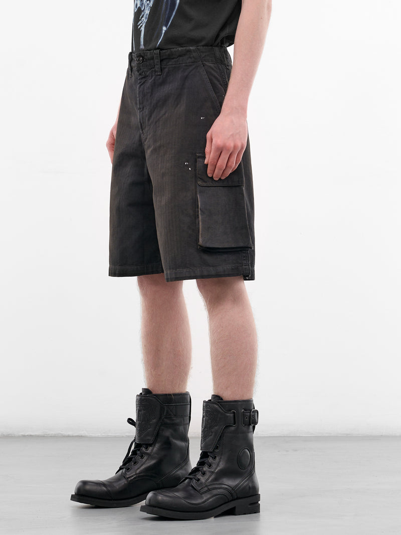 Vintage Finished Herringbone Mount Shorts (M2264MSJH-NEBULA-WASH-JUNGLE-H)