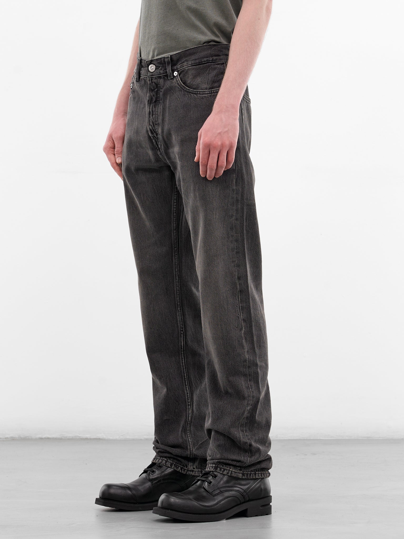 Graphite Straight First Cut Jeans (M2265FG-GRAPHITE-WAVE-SELVEDGE)