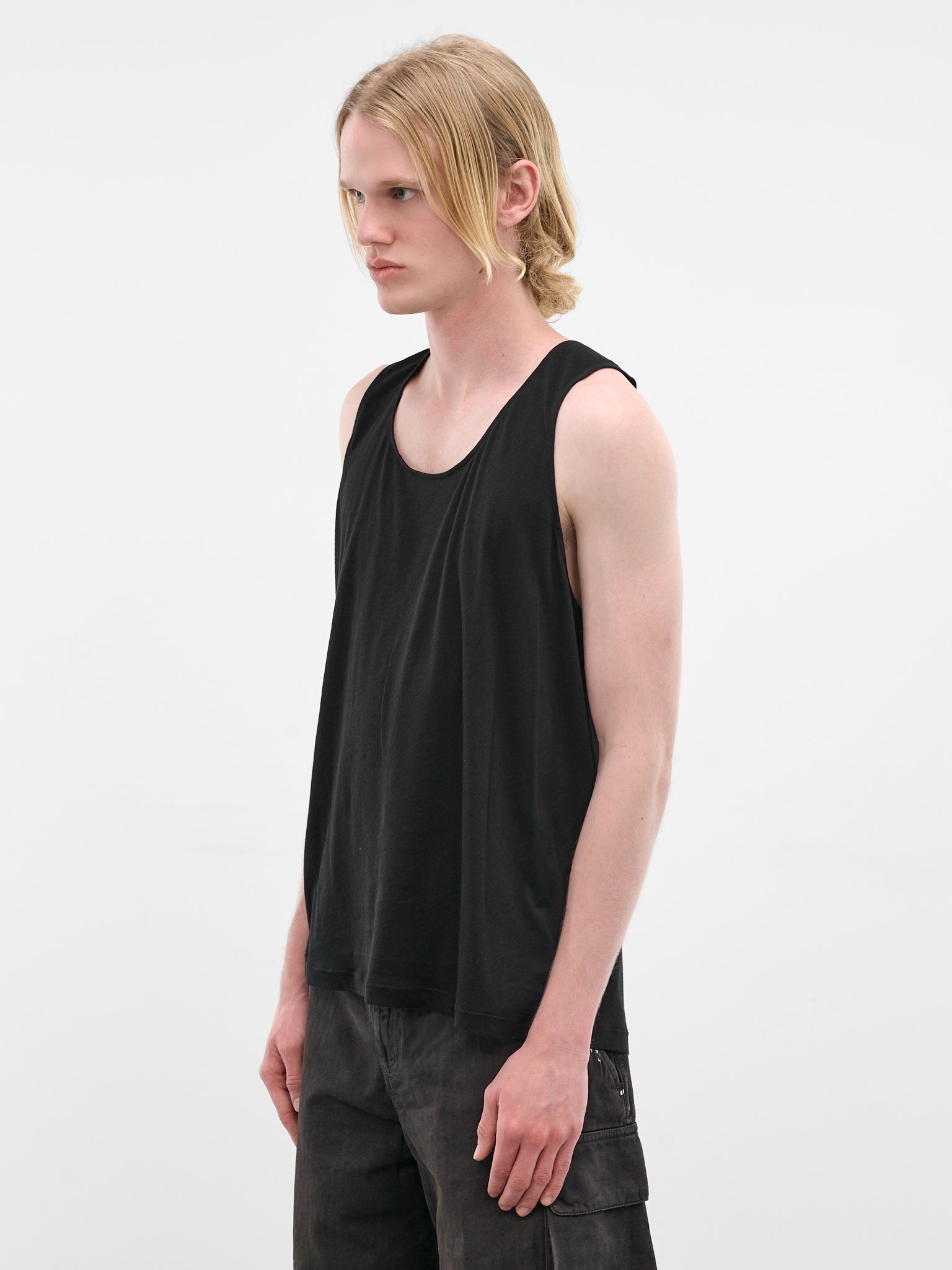 Black Airveil Cotton Athletic Tank (M2266AR-RAVEN-MIST-AIRVEIL)