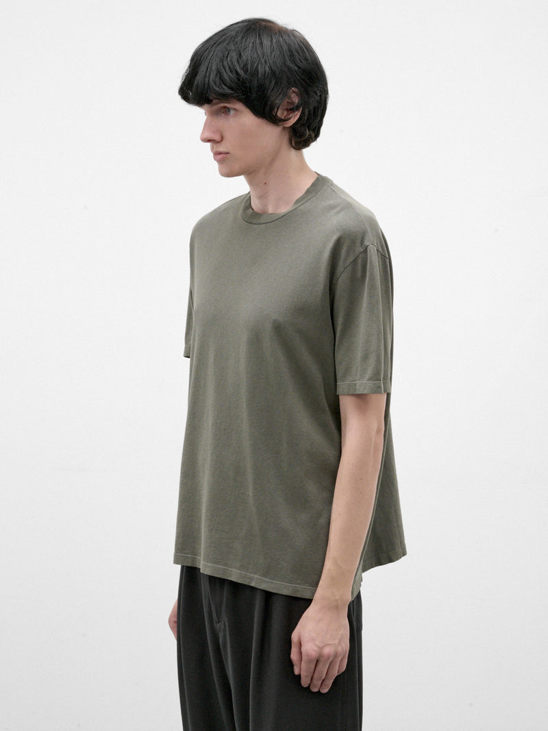Worn Olive Cotton Boxy Tee (M2266BW-WORN-OLIVE)