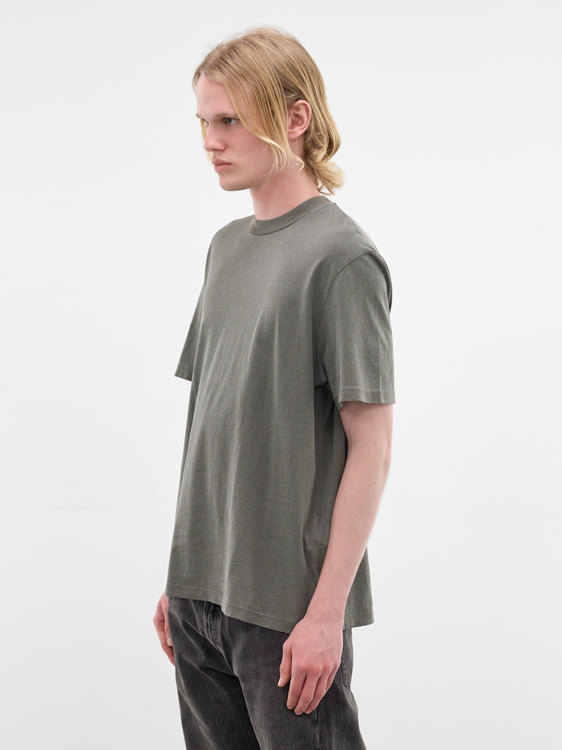 Worn Olive Cotton Boxy Tee (M2266BW-WORN-OLIVE)
