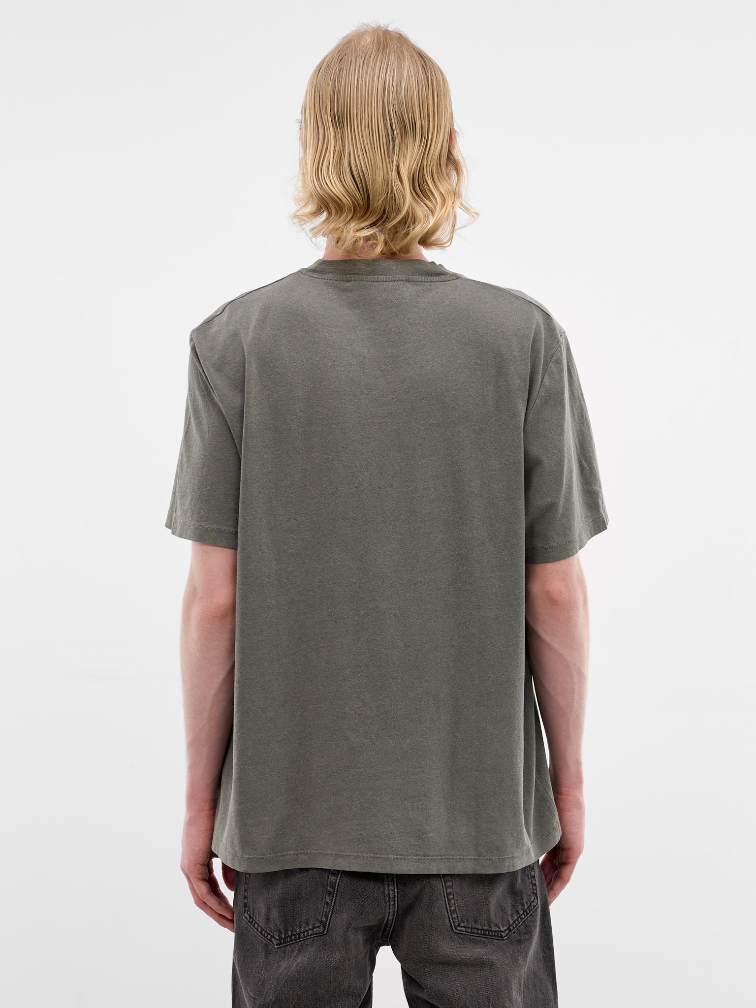 Worn Olive Cotton Boxy Tee (M2266BW-WORN-OLIVE)