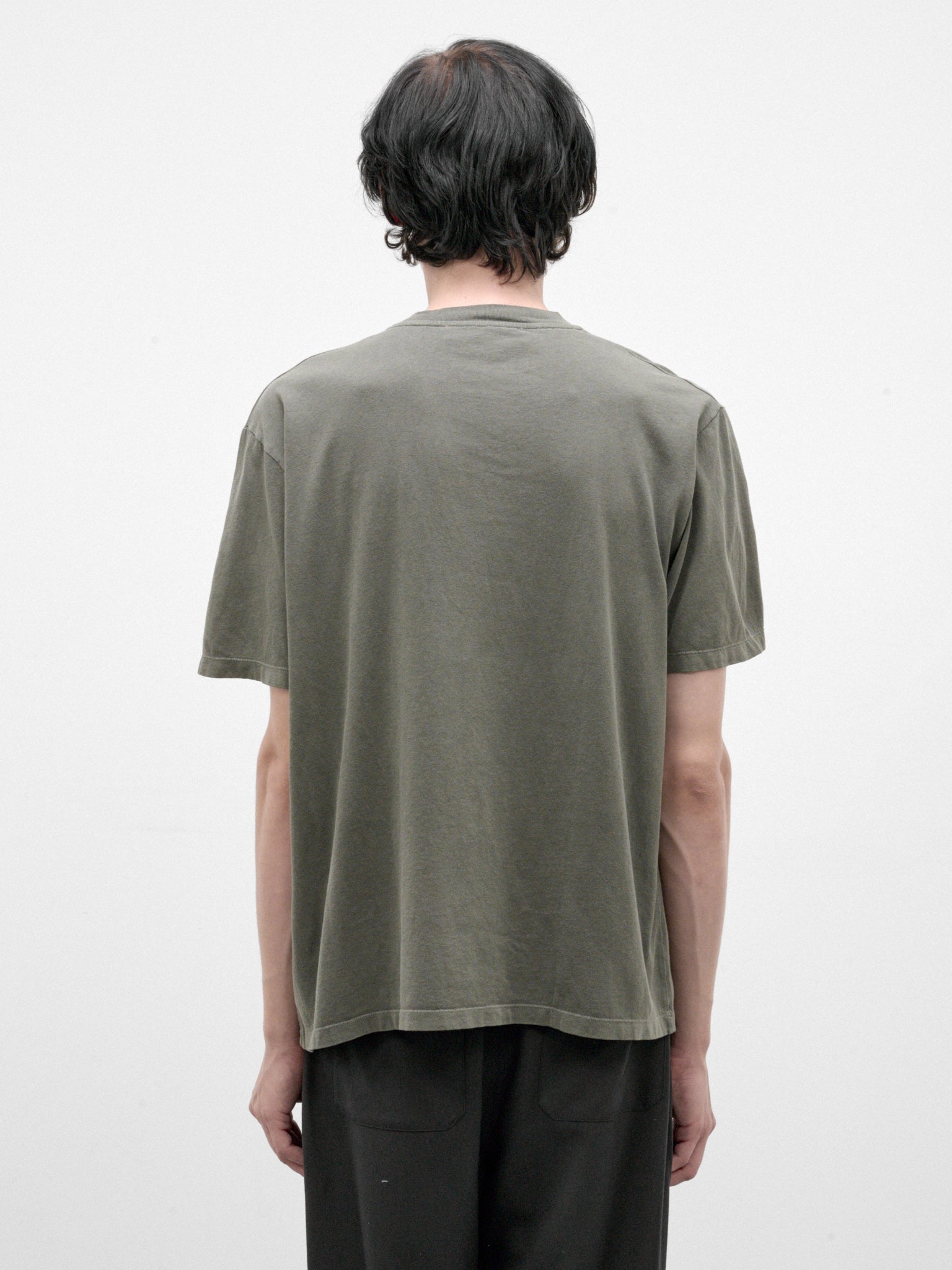 Worn Olive Cotton Boxy Tee (M2266BW-WORN-OLIVE)