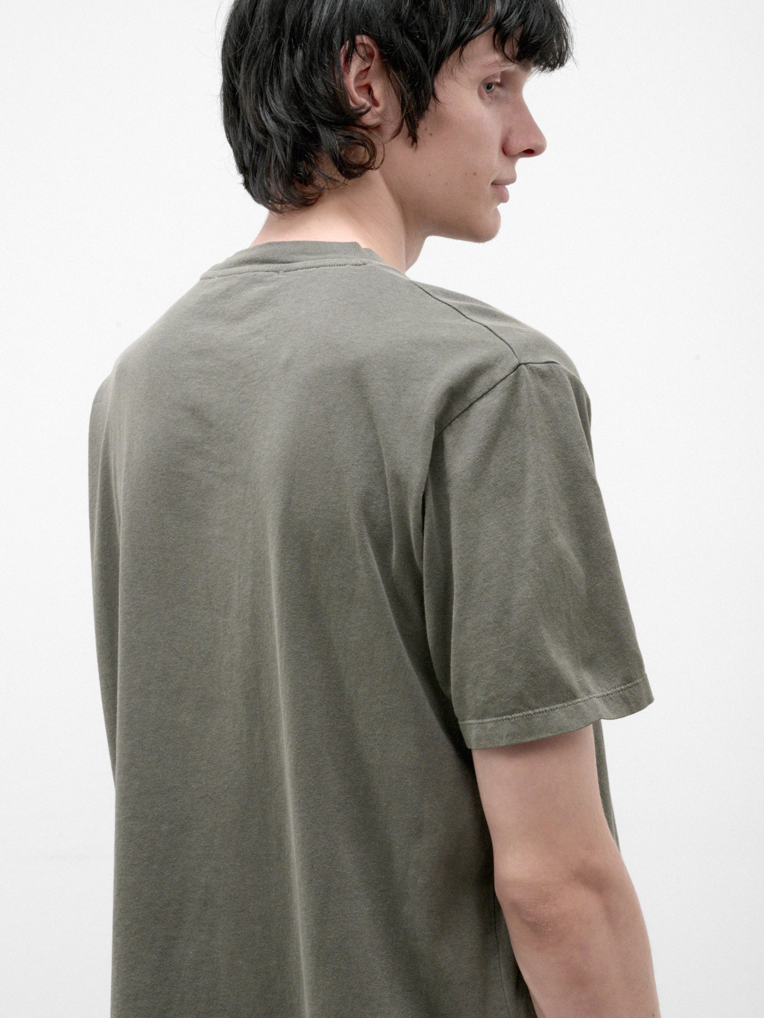 Worn Olive Cotton Boxy Tee (M2266BW-WORN-OLIVE)