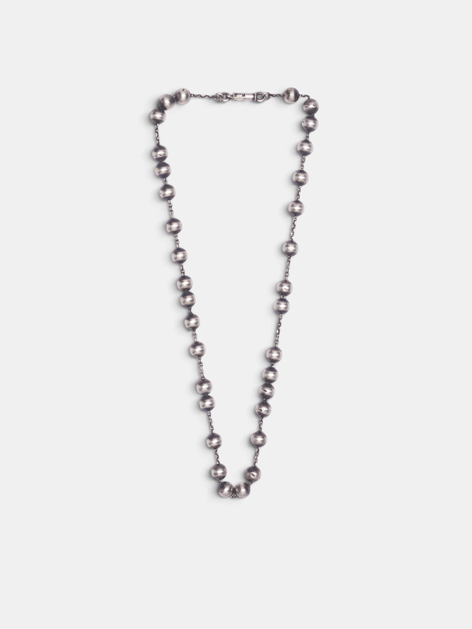 Silver Pearls Necklace (M3857-SILVER)