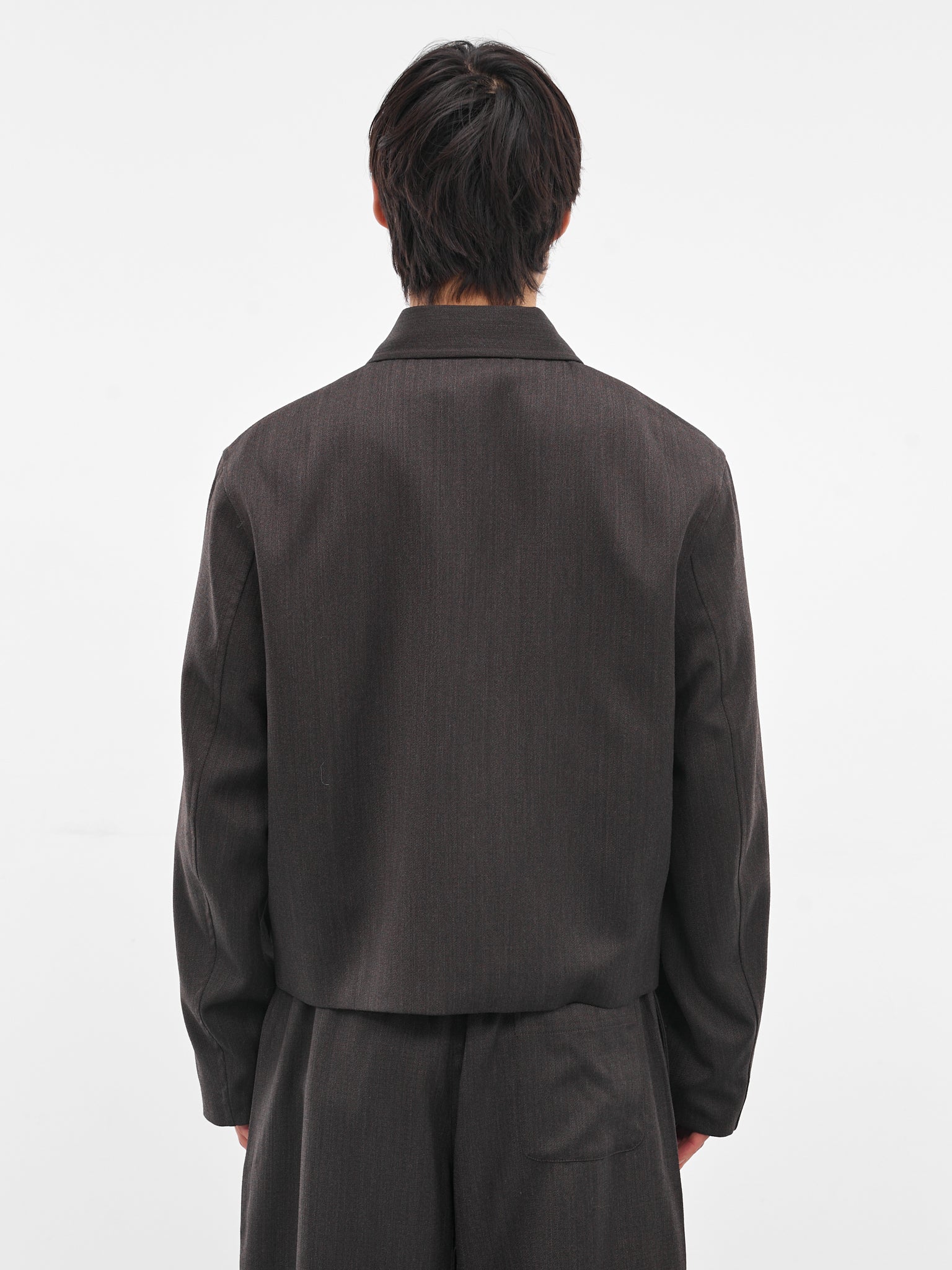 Brown Havana Boxy Zip Jacket (M4250MH-HAVANA-BROWN)