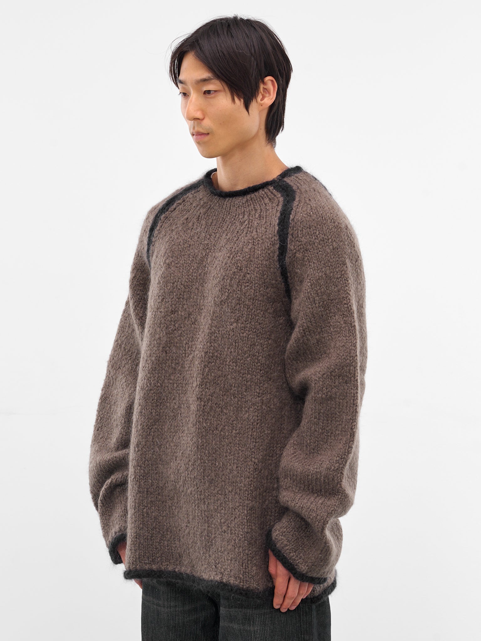 Mohair Rider Roundneck Sweater (M4253RS-STEEL-MOHAIR)