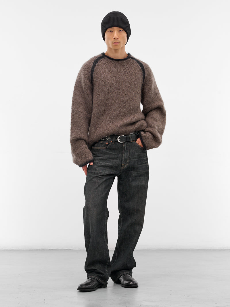 Mohair Rider Roundneck Sweater (M4253RS-STEEL-MOHAIR)