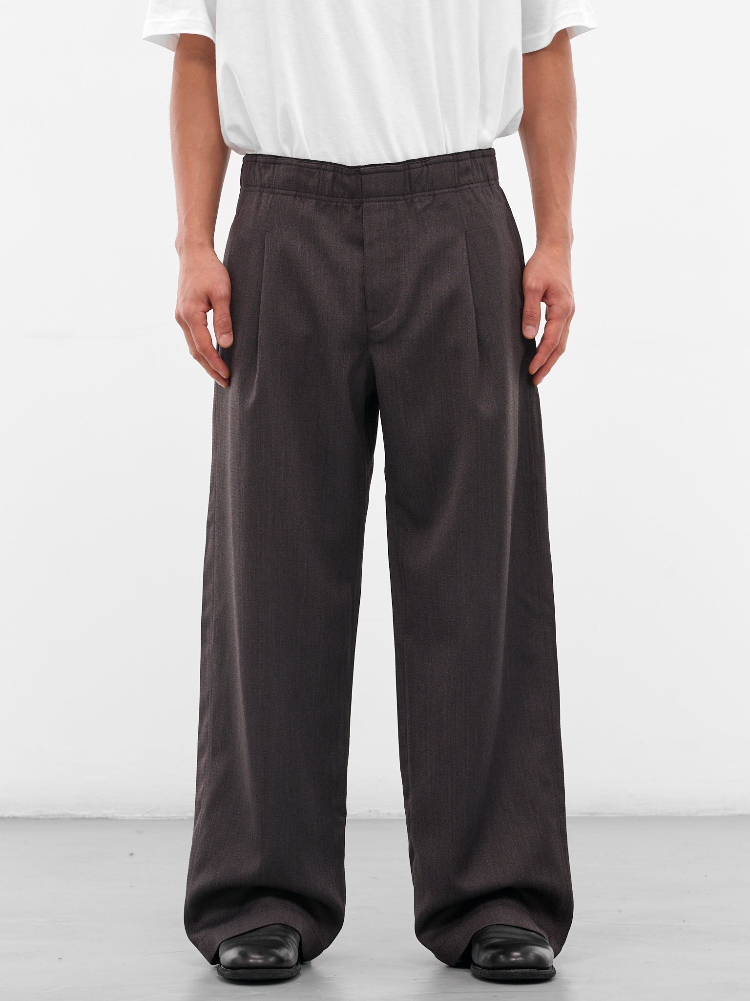 Brown Wool Havana Leisure Trousers (M4254LH-HAVANA-BROWN)