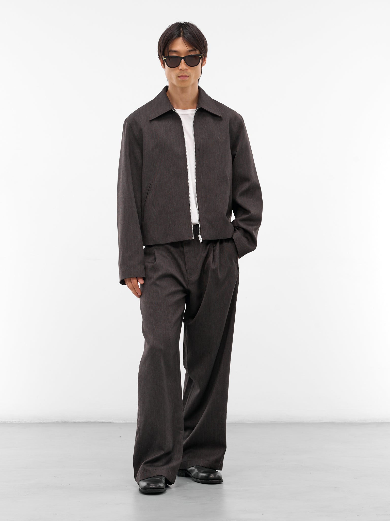 Brown Wool Havana Leisure Trousers (M4254LH-HAVANA-BROWN)
