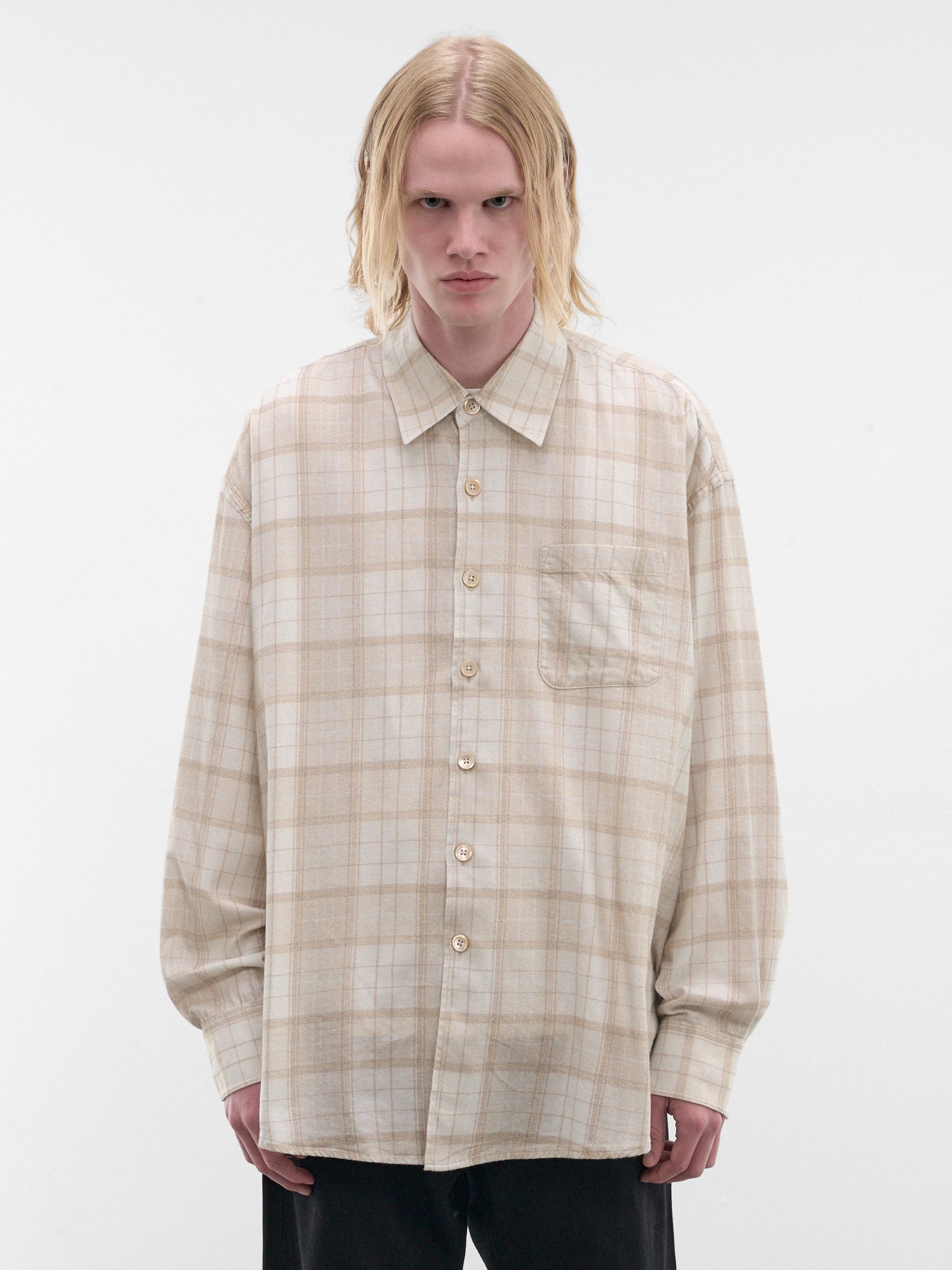 Beige Check Cotton Shirt (M4262BSC-STELLA-CHECK-PRINT)