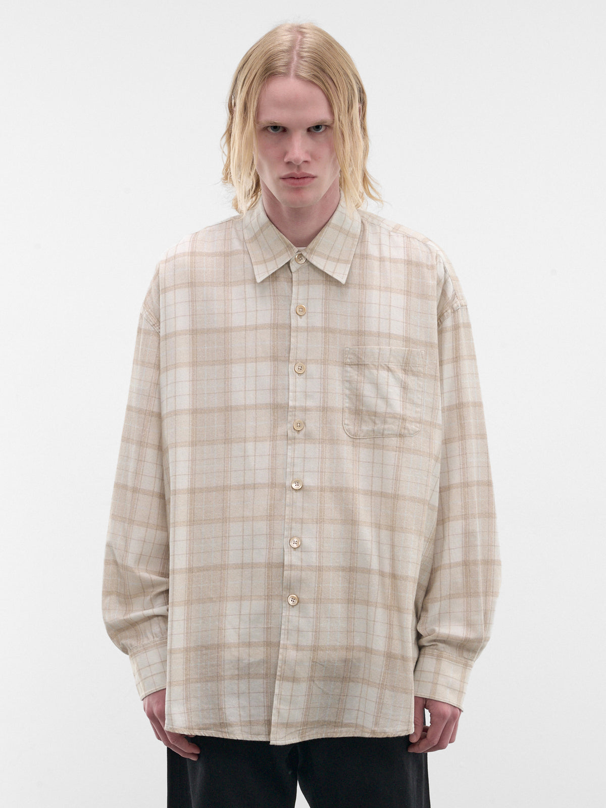 Beige Check Cotton Shirt (M4262BSC-STELLA-CHECK-PRINT)
