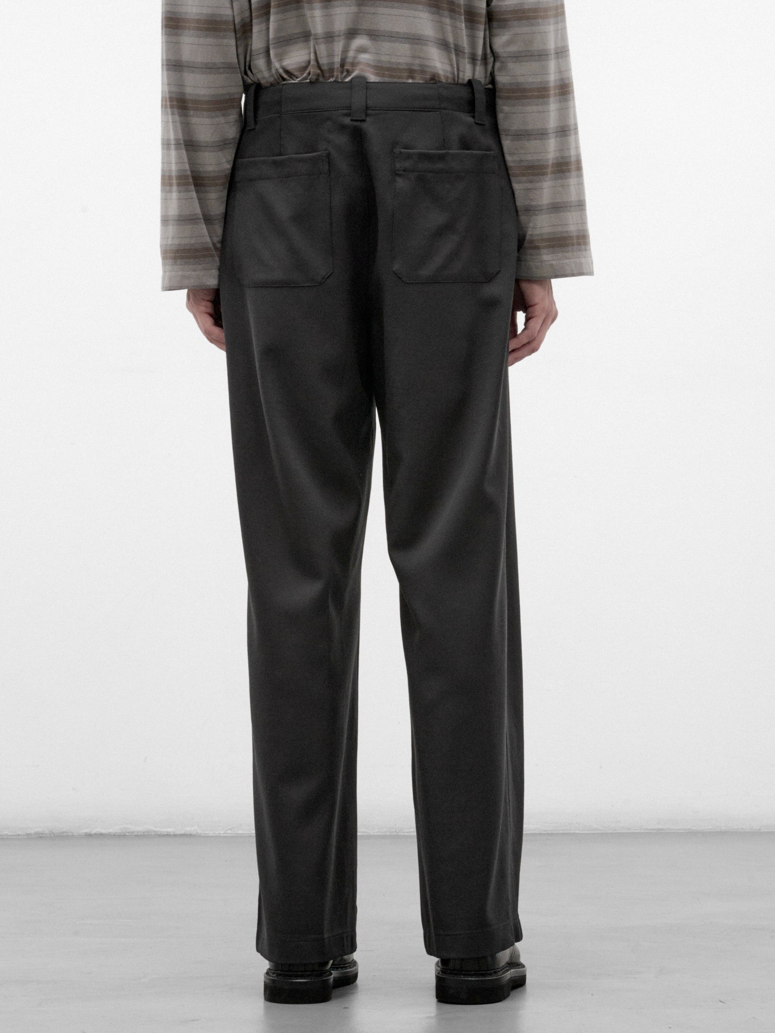 Charcoal Wool Still Chino Trousers (M4264SCK-CHAR-KINETIC)