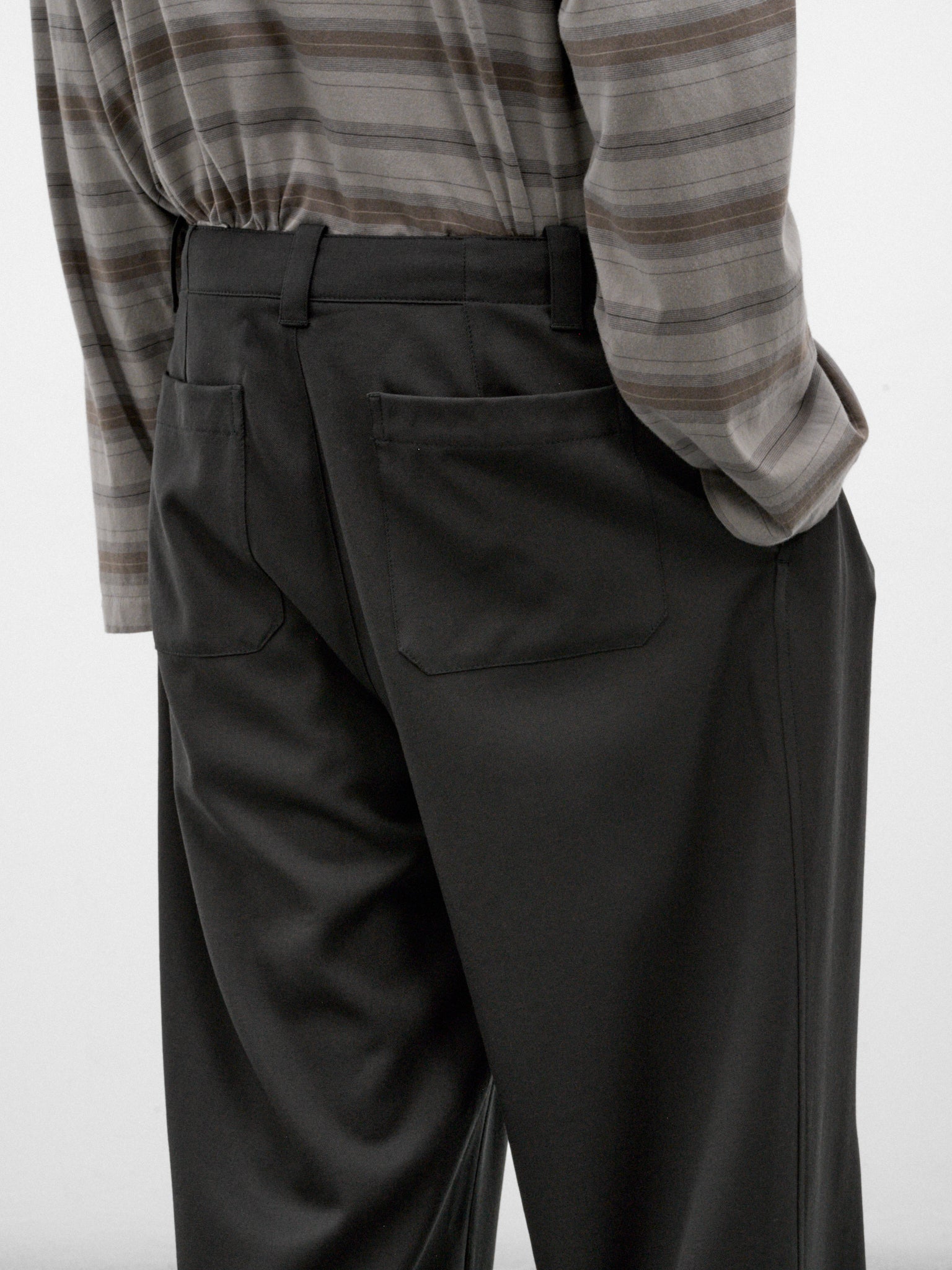 Charcoal Wool Still Chino Trousers (M4264SCK-CHAR-KINETIC)