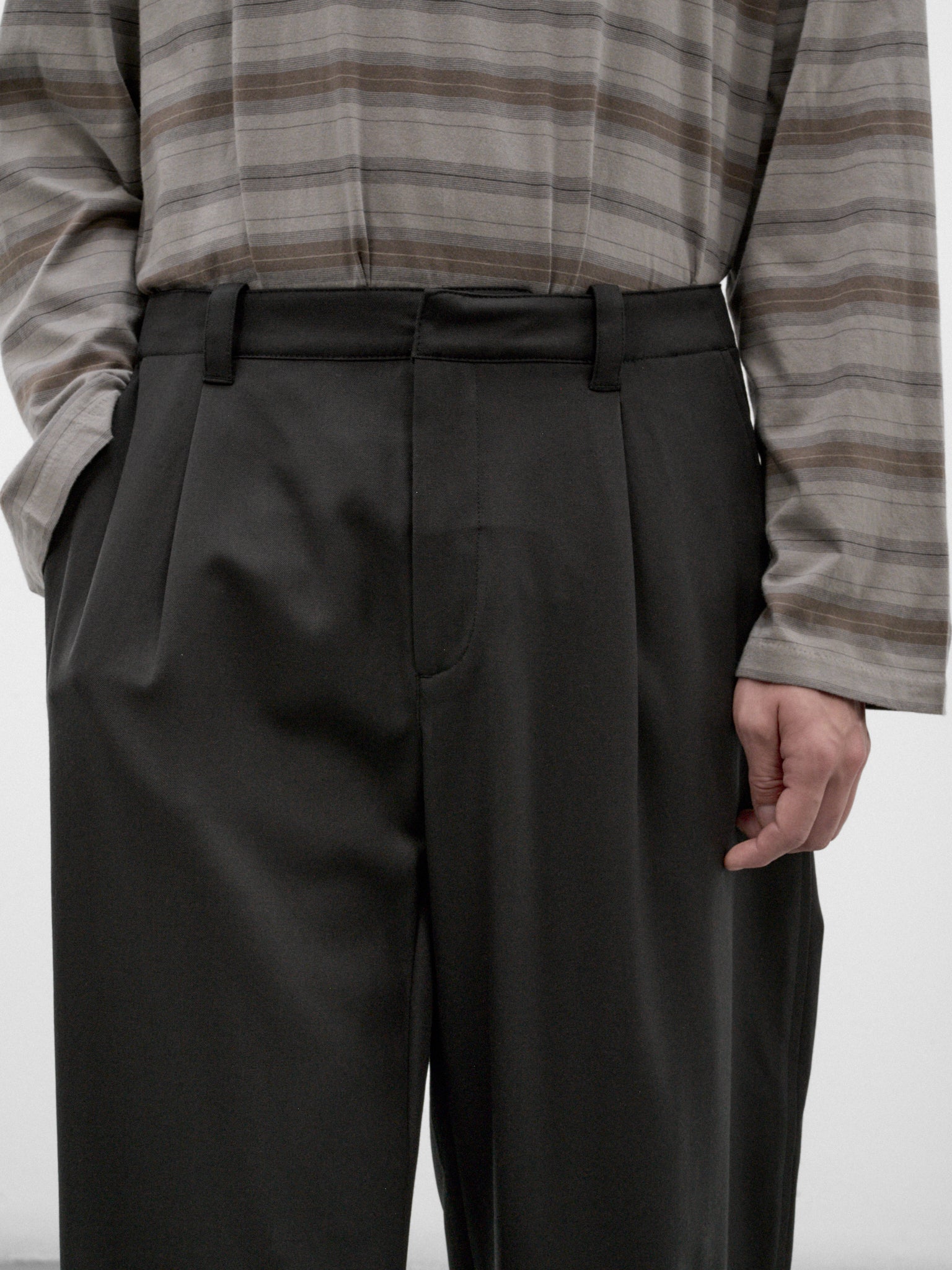 Charcoal Wool Still Chino Trousers (M4264SCK-CHAR-KINETIC)