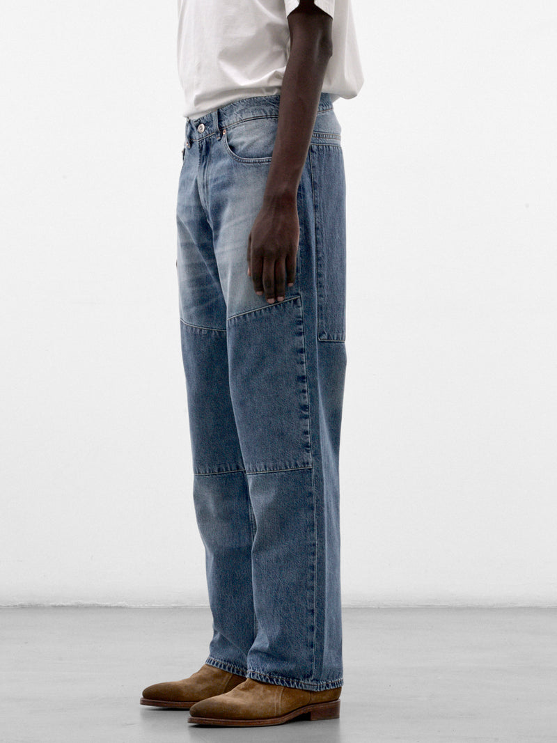 Patched Saddle Third Cut Jeans (M4265PS-PATCHED-SADDLE-WASH)