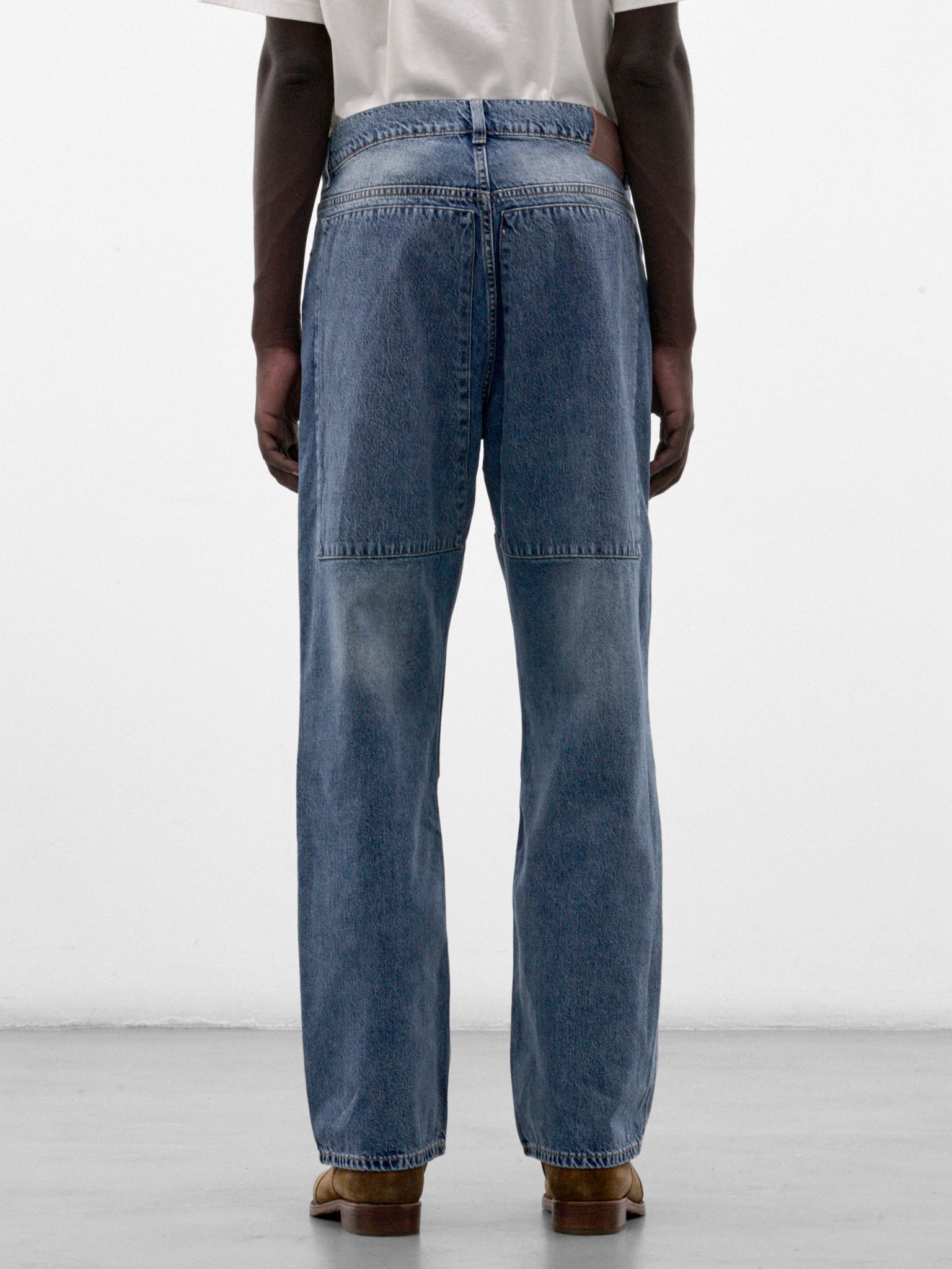 Patched Saddle Third Cut Jeans (M4265PS-PATCHED-SADDLE-WASH)