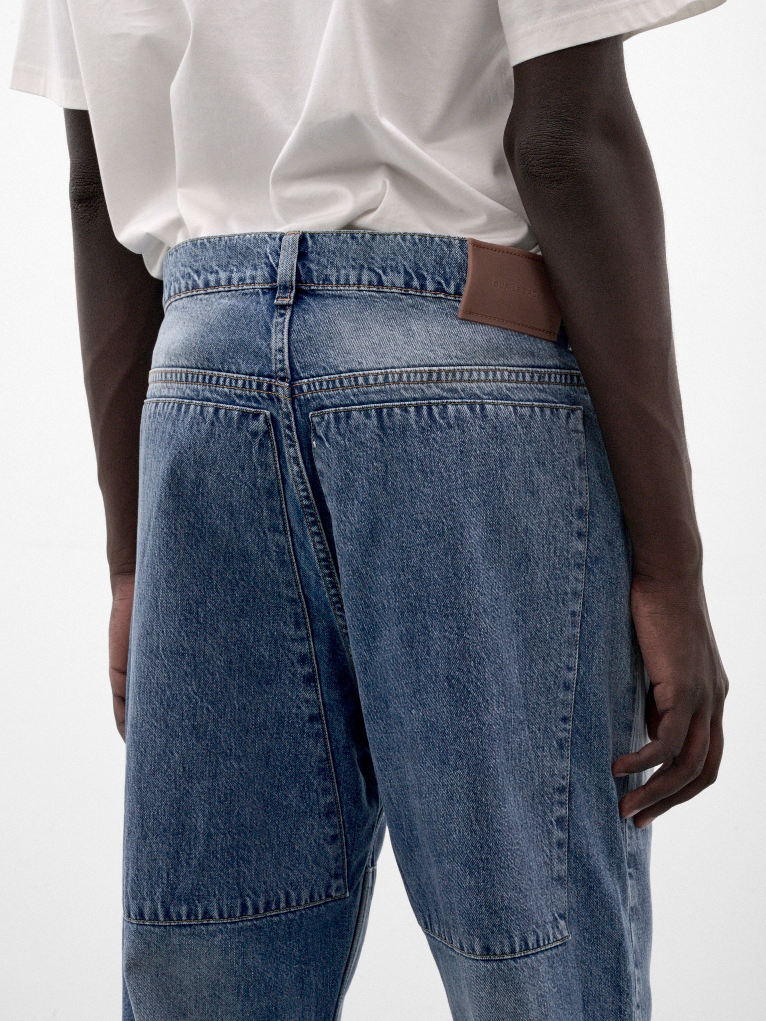 Patched Saddle Third Cut Jeans (M4265PS-PATCHED-SADDLE-WASH)