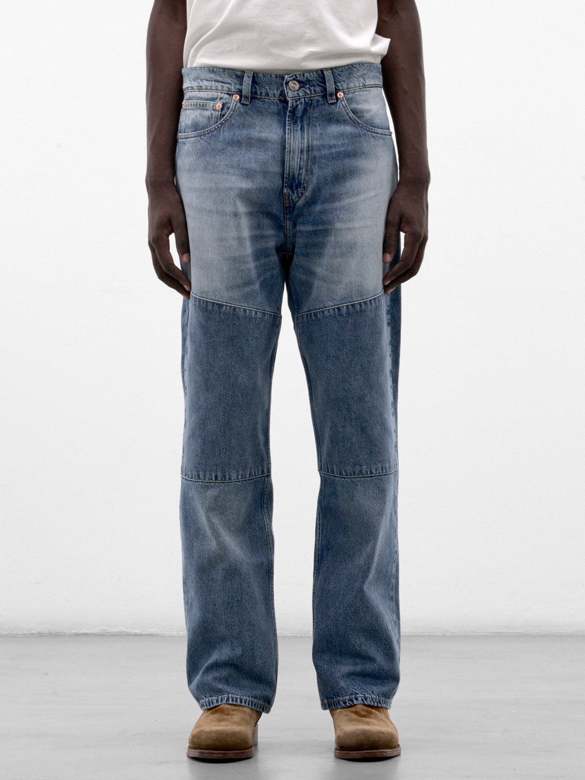 Patched Saddle Third Cut Jeans (M4265PS-PATCHED-SADDLE-WASH)
