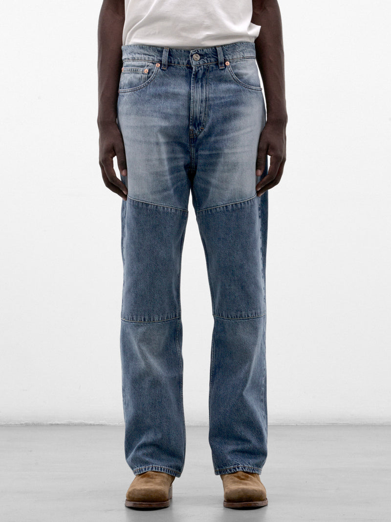 Patched Saddle Third Cut Jeans (M4265PS-PATCHED-SADDLE-WASH)