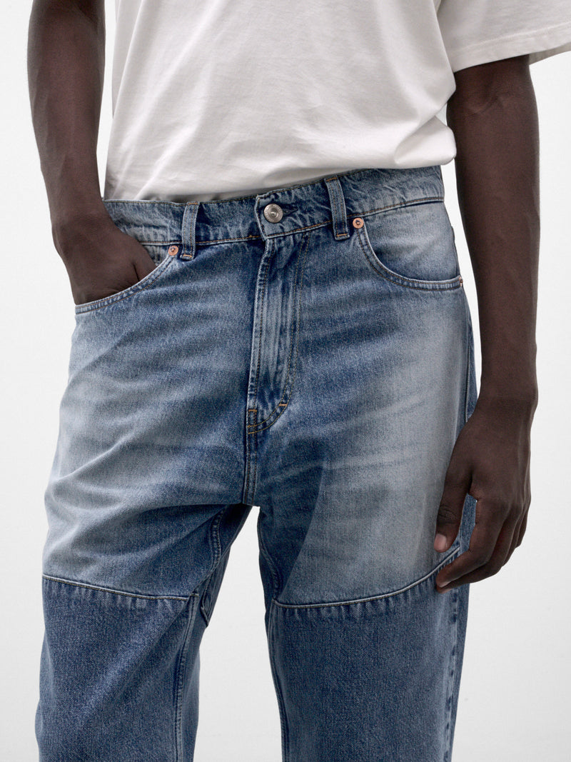 Patched Saddle Third Cut Jeans (M4265PS-PATCHED-SADDLE-WASH)