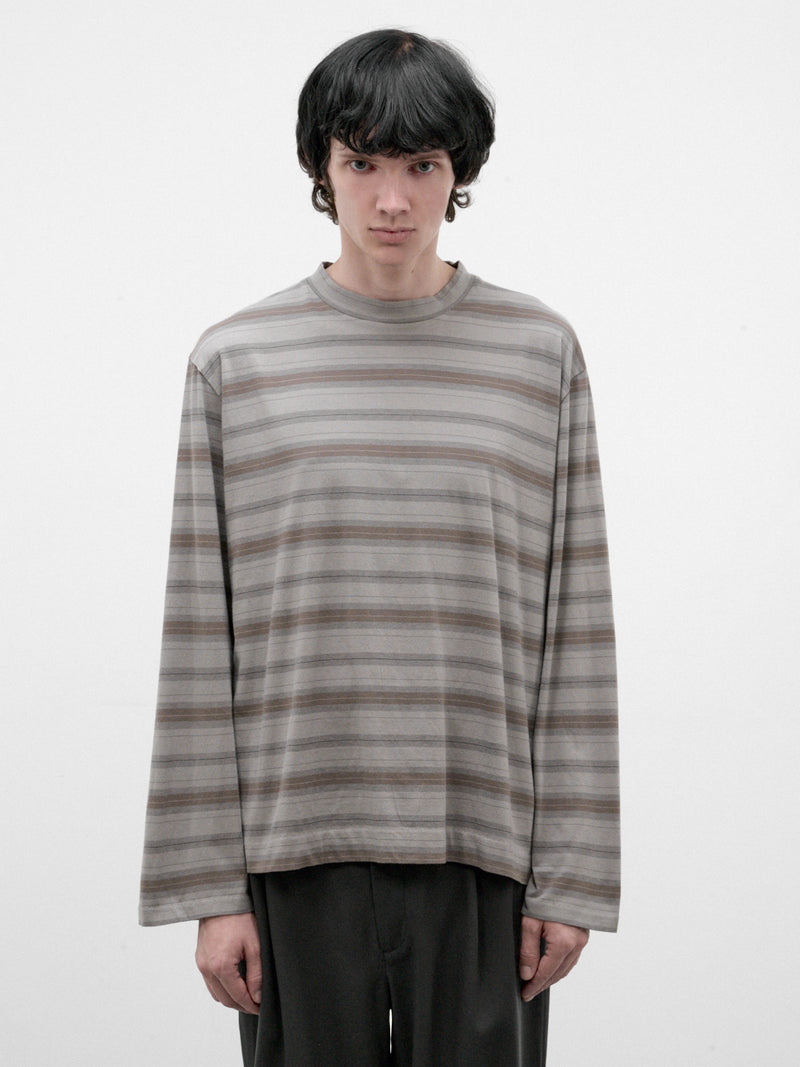 Gray Striped Cotton Long Sleeve (M4266BSS-SPECTURE-STRIPE)