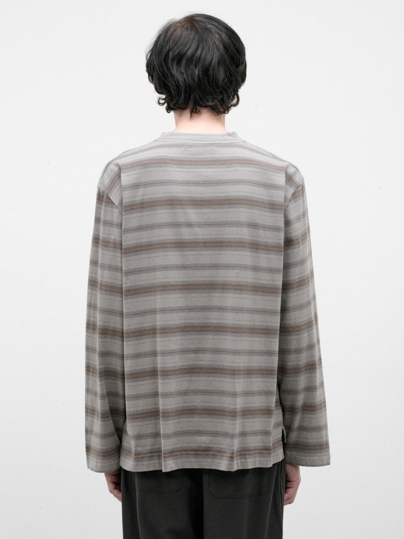 Gray Striped Cotton Long Sleeve (M4266BSS-SPECTURE-STRIPE)