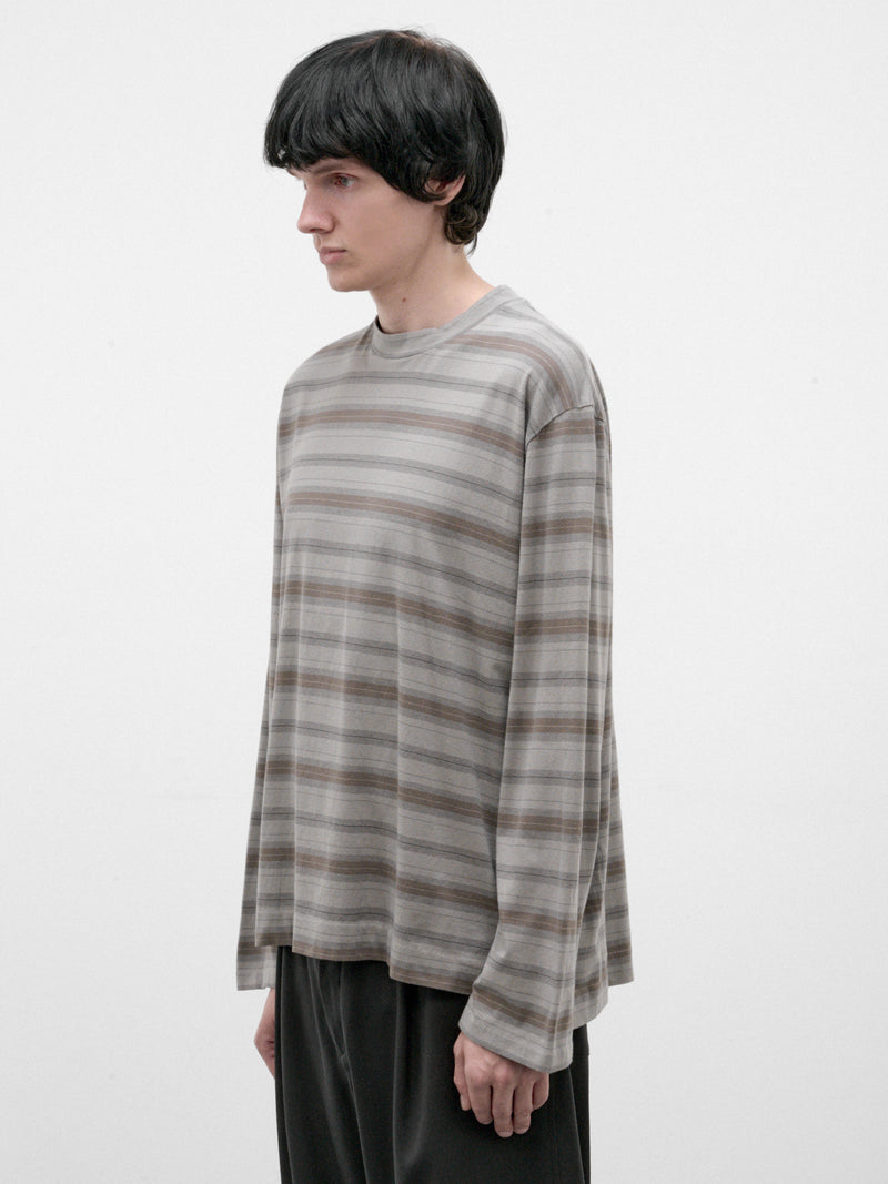 Gray Striped Cotton Long Sleeve (M4266BSS-SPECTURE-STRIPE)