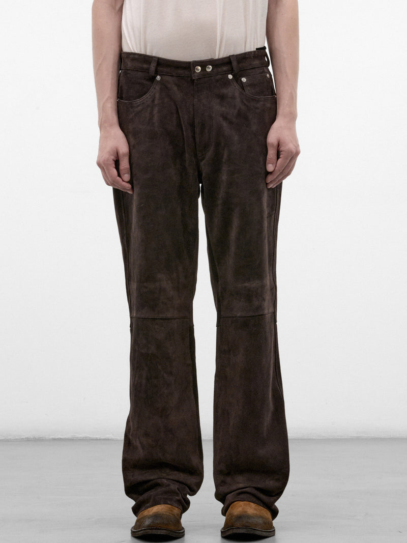 Brown Calf Suede Carlson Pants (M4269CC-COLD-BROWN)