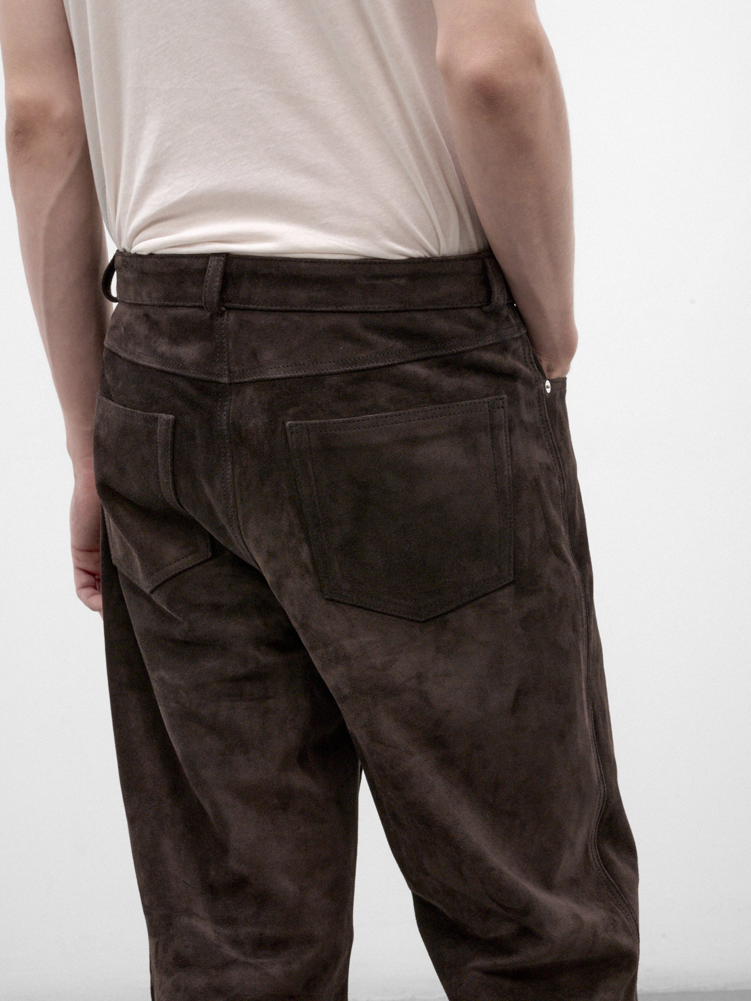 Brown Calf Suede Carlson Pants (M4269CC-COLD-BROWN)