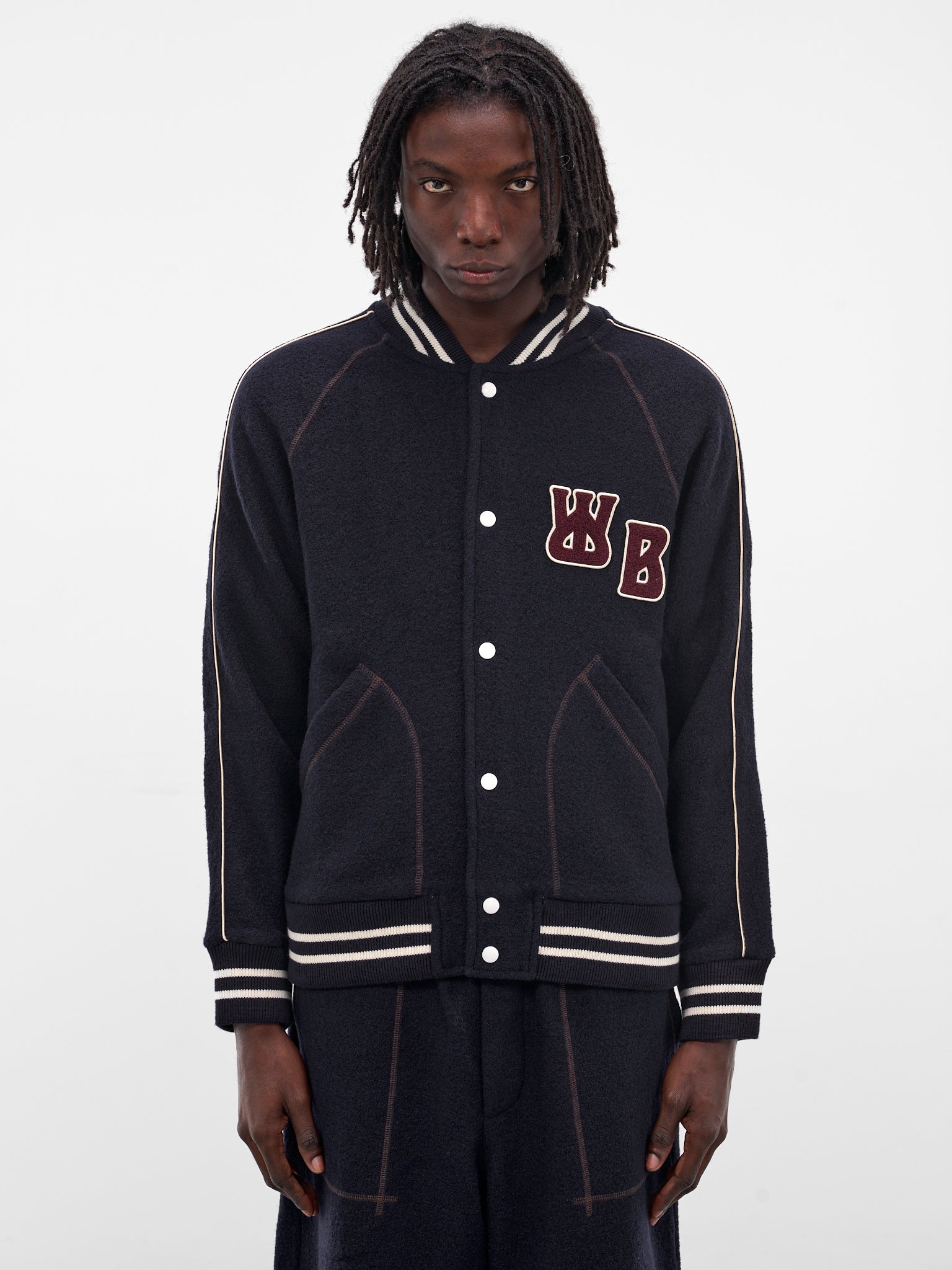 Navy October Wool Varsity Jacket (MA25JE18-JE04-503-NAVY)