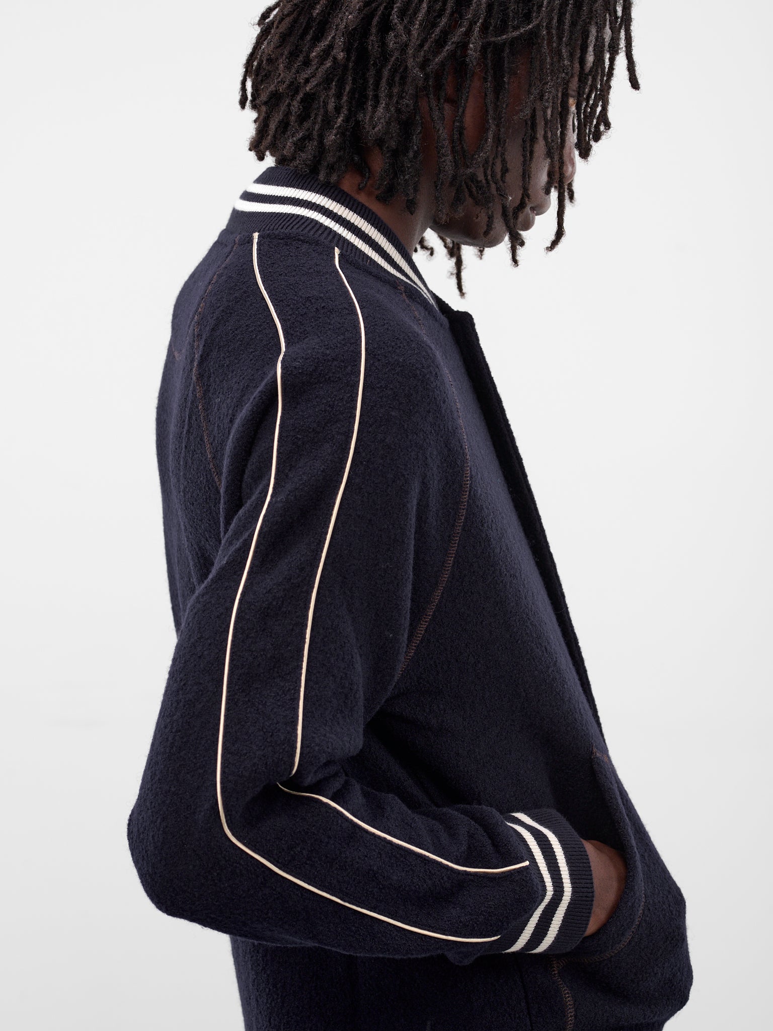 Navy October Wool Varsity Jacket (MA25JE18-JE04-503-NAVY)