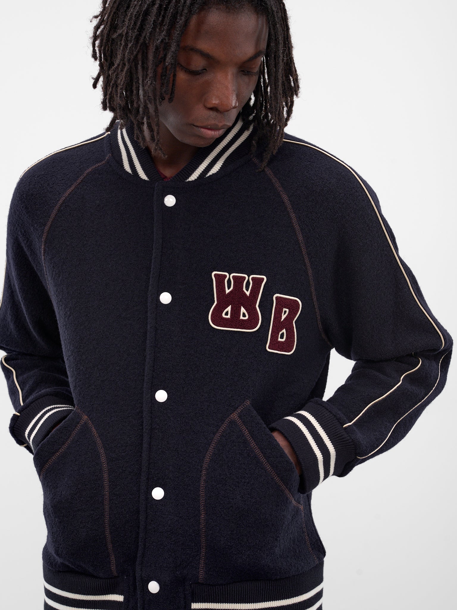 Navy October Wool Varsity Jacket (MA25JE18-JE04-503-NAVY)