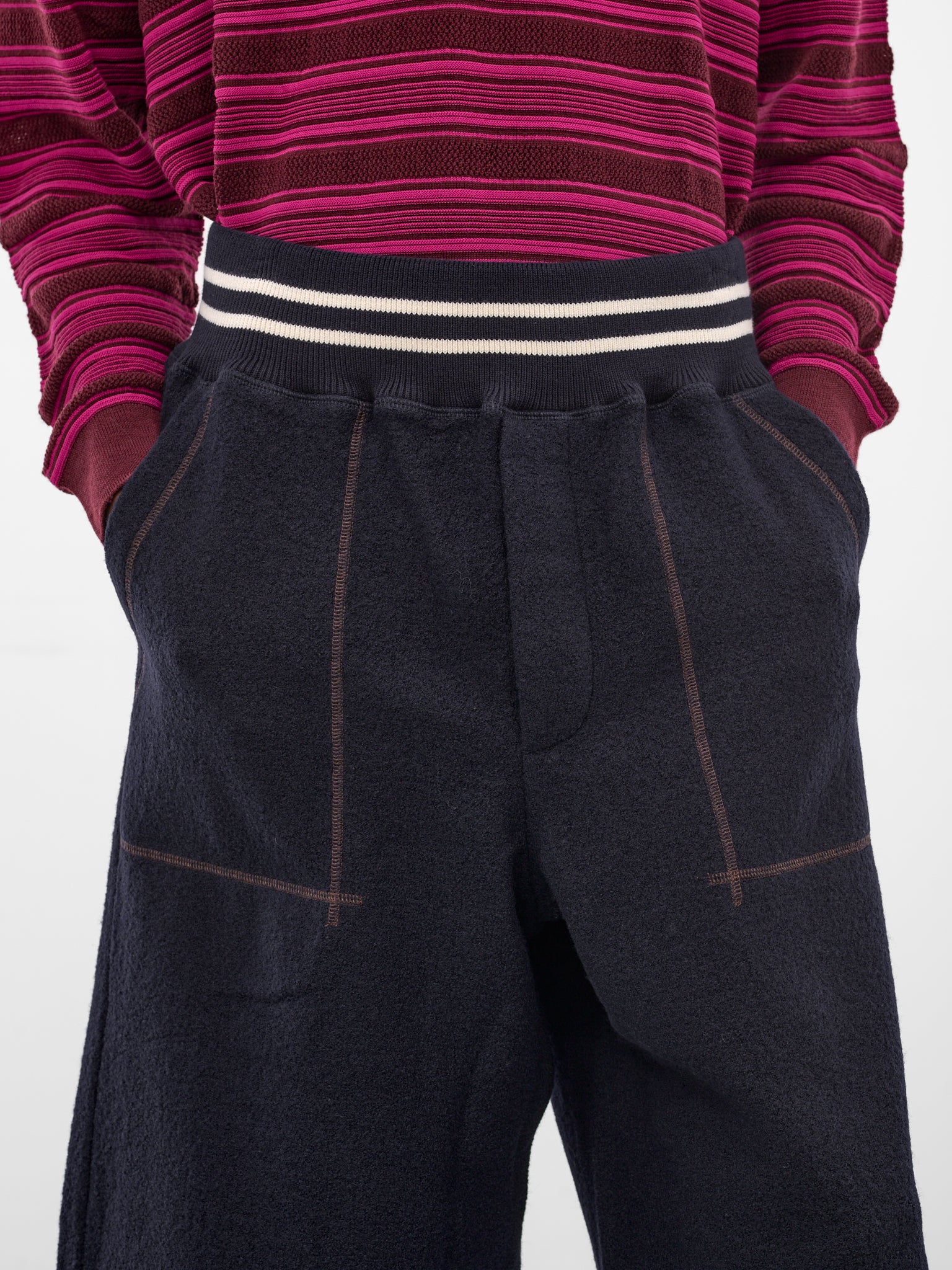 Navy October Wool Varsity Shorts (MA25JE19-JE04-503-NAVY)